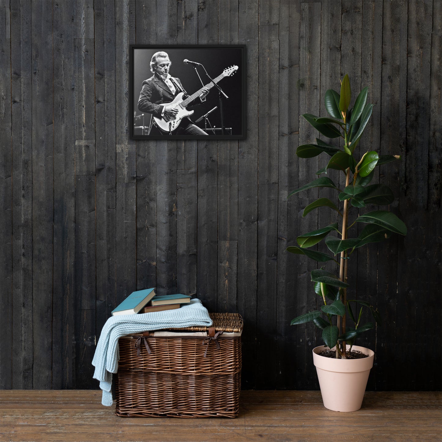 Mozart Rock Star Framed Canvas