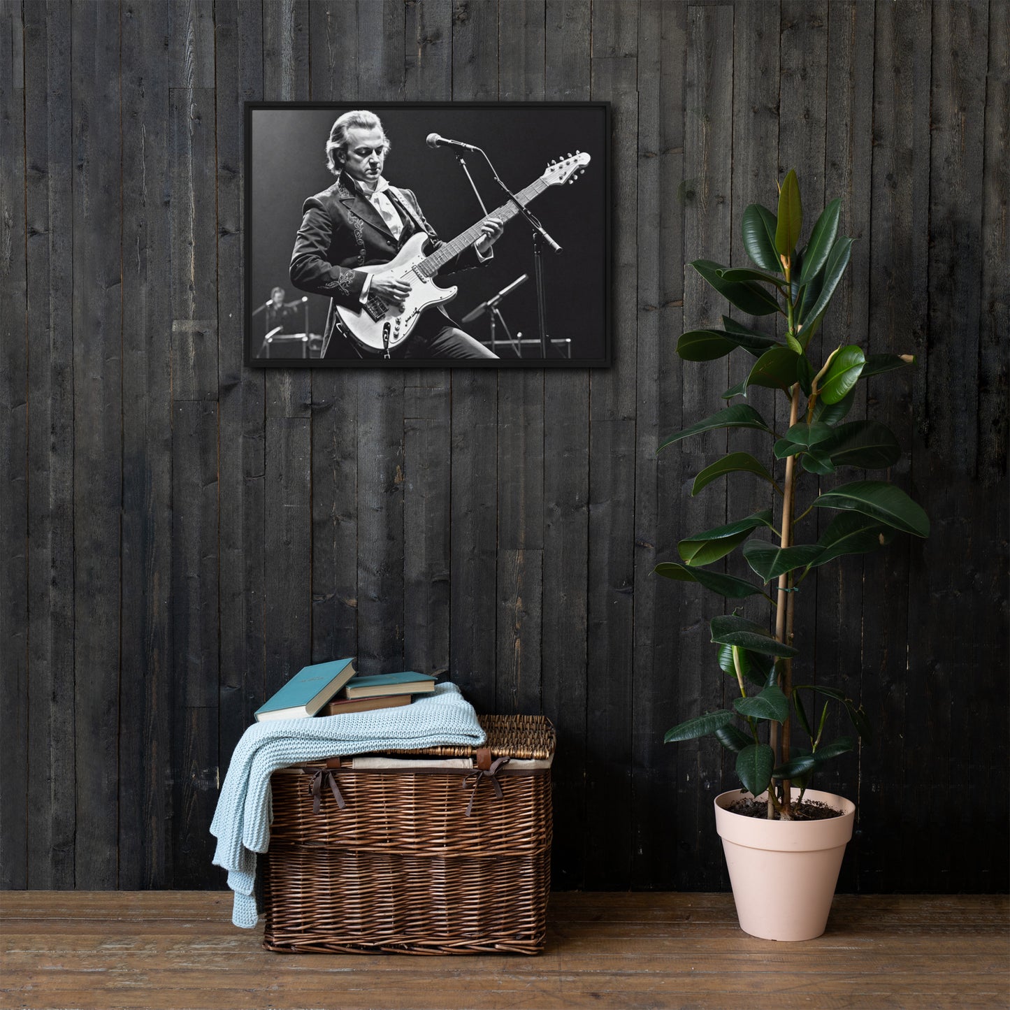 Mozart Rock Star Framed Canvas