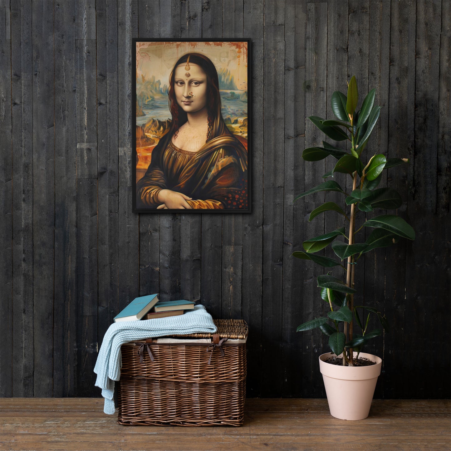 Indian Monalisa Framed canvas