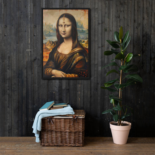Indian Monalisa Framed canvas