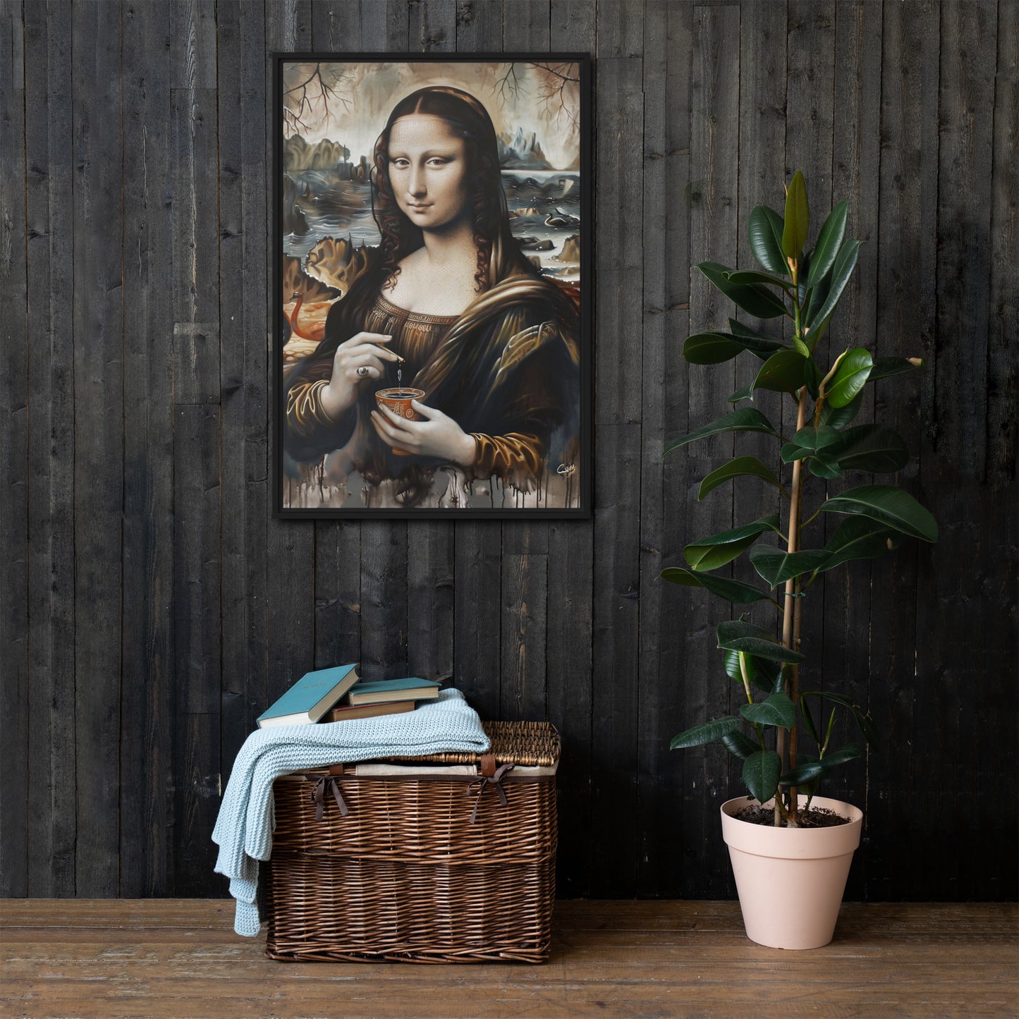 Chinese Mona Lisa Framed canvas