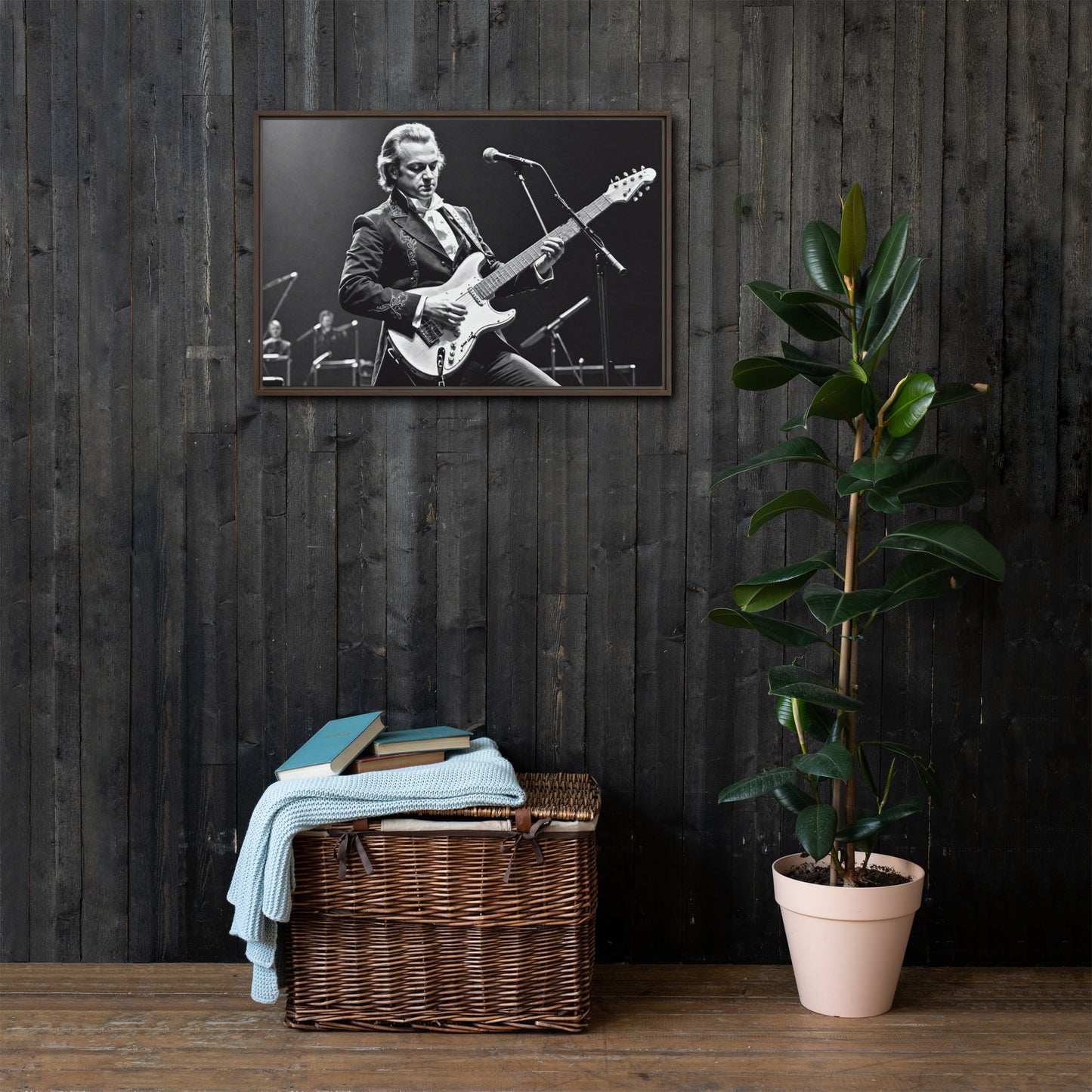 Mozart Rock Star Framed Canvas