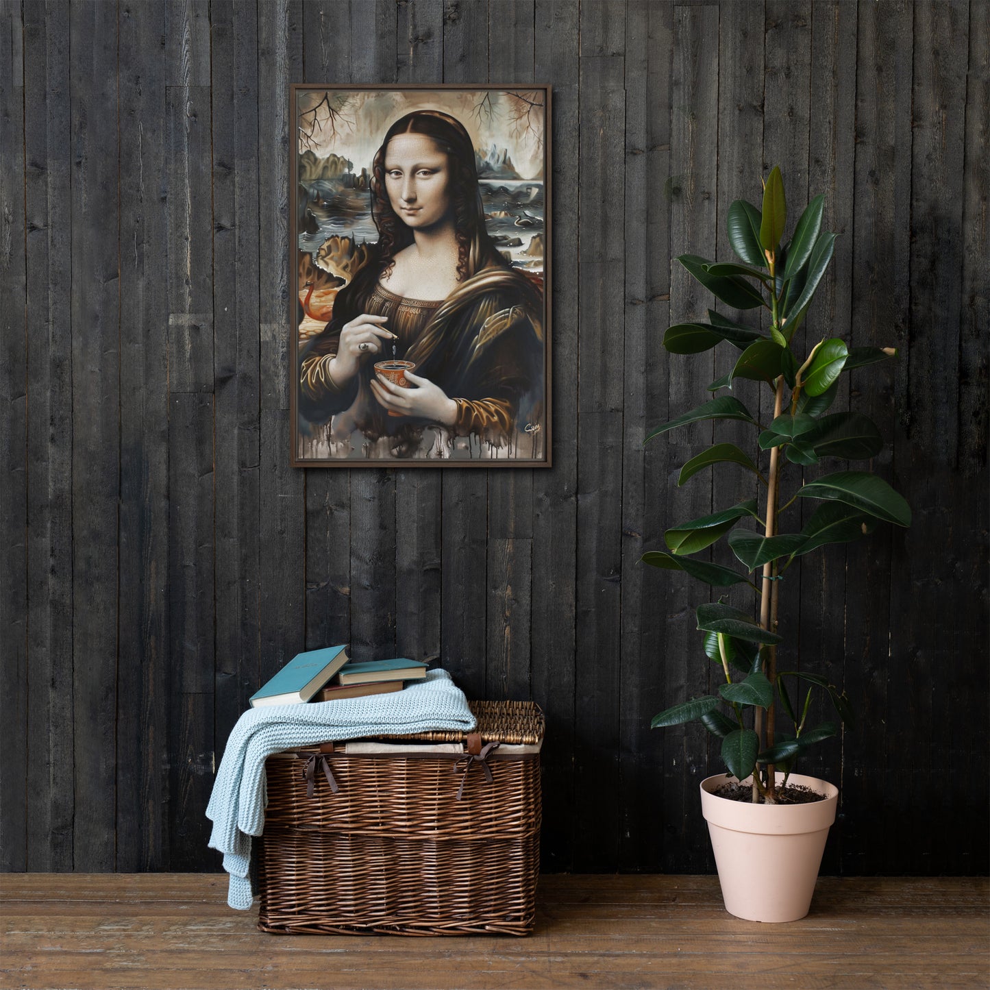 Chinese Mona Lisa Framed canvas