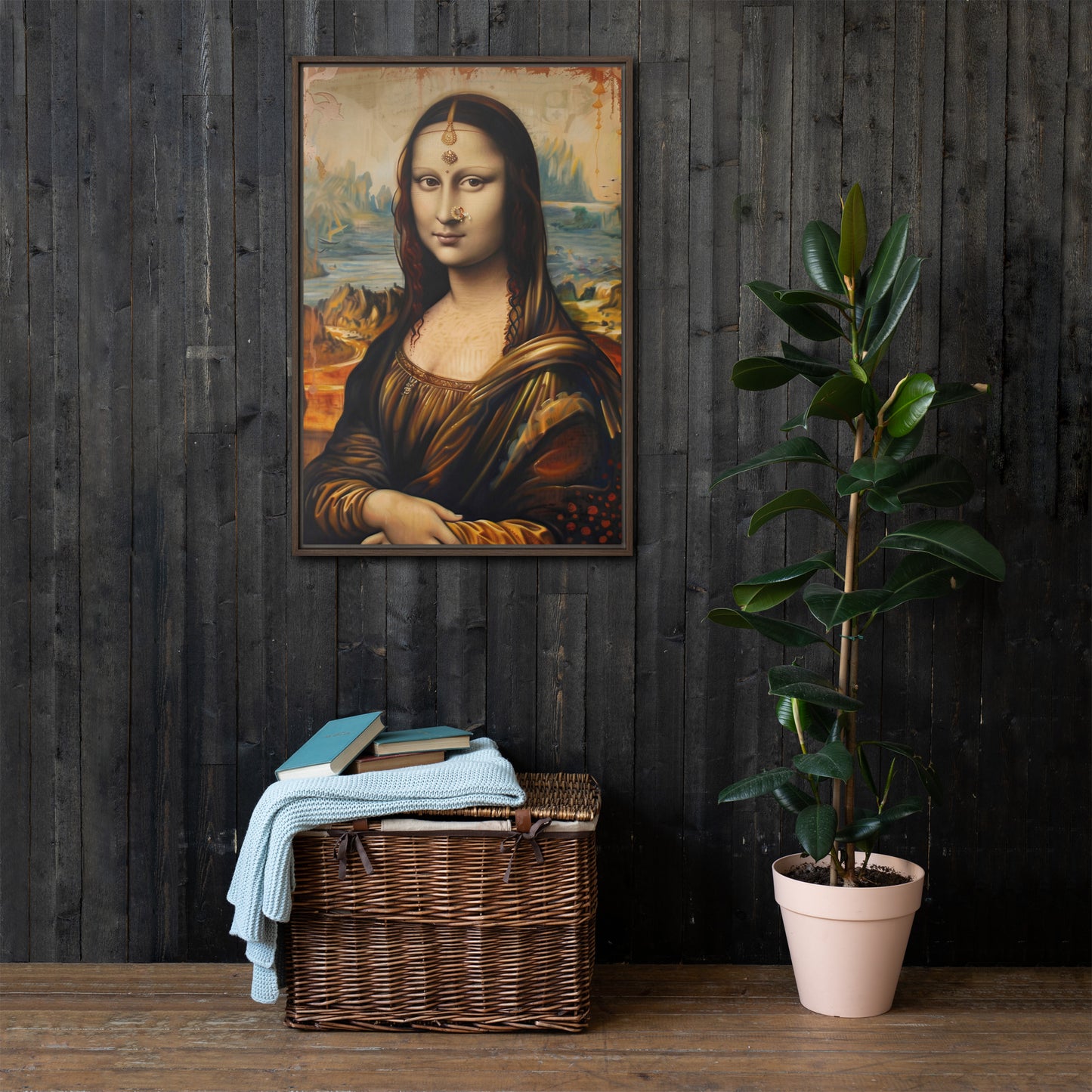 Toile encadrée Monalisa indienne