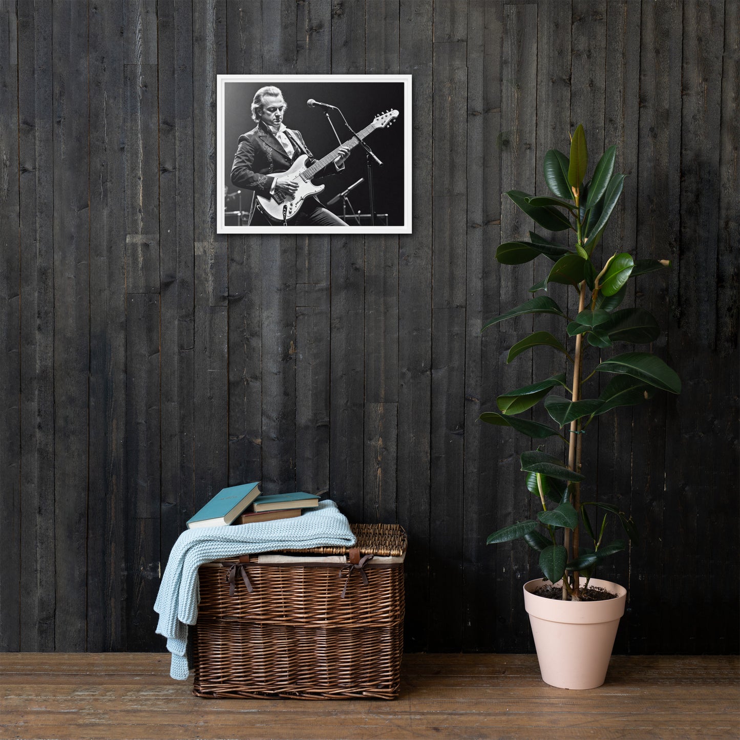 Mozart Rock Star Framed Canvas