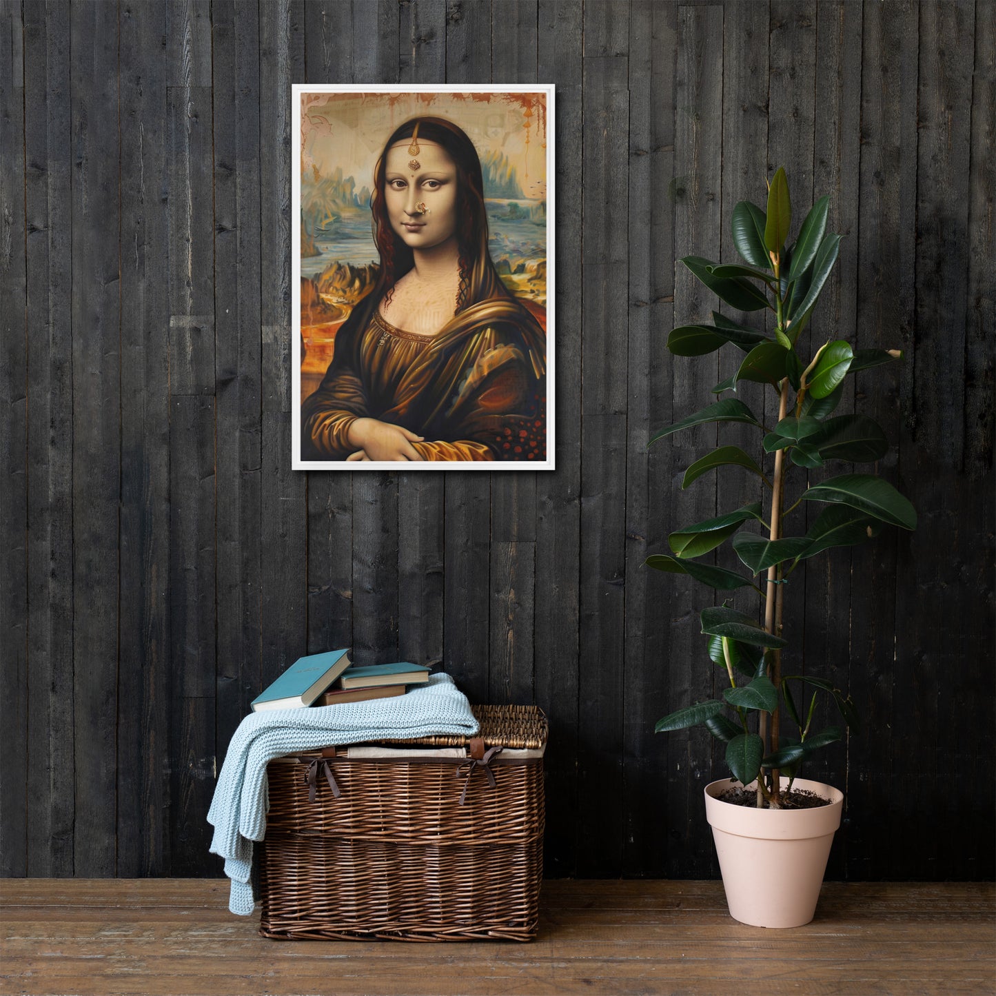 Indian Monalisa Framed canvas