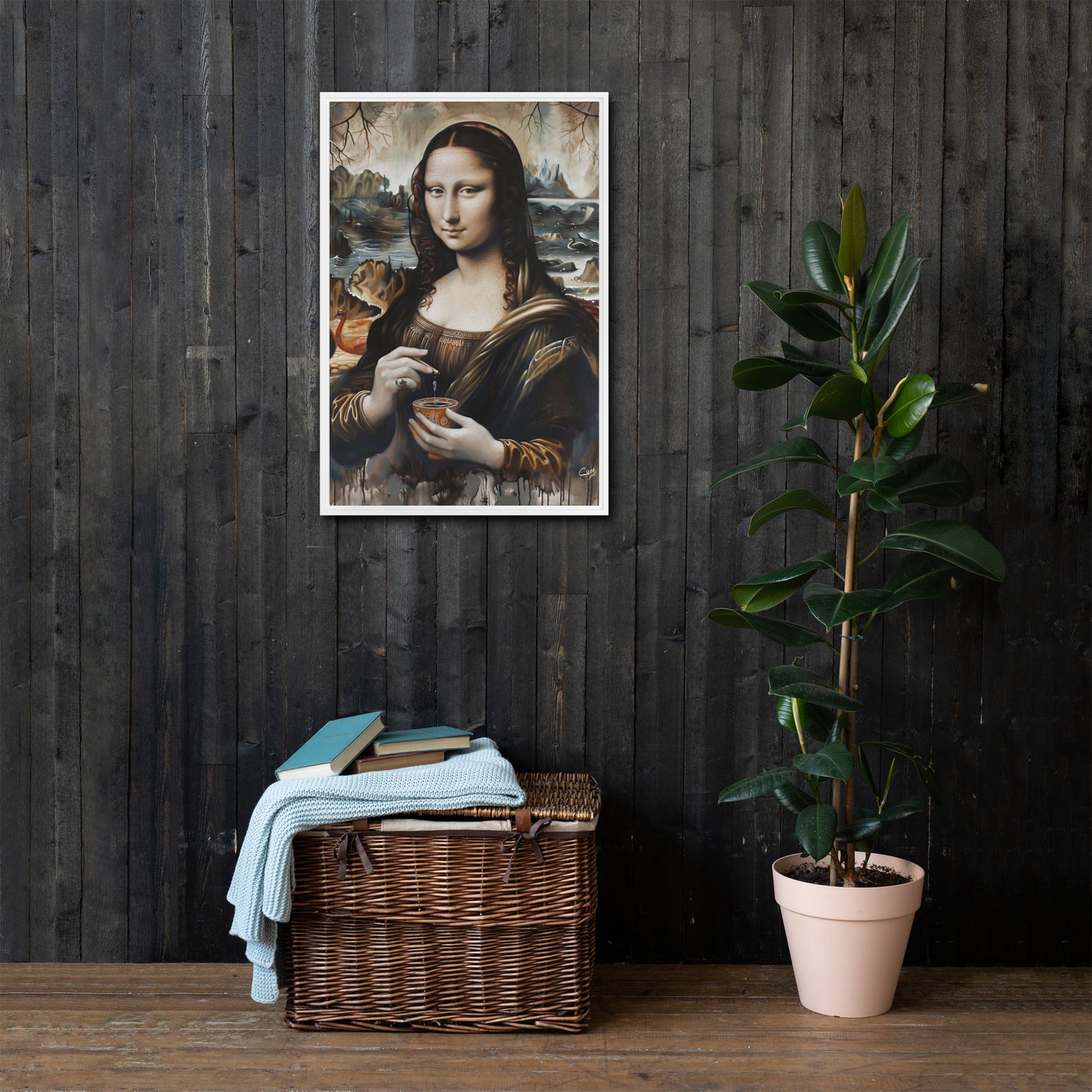 Chinese Mona Lisa Framed canvas