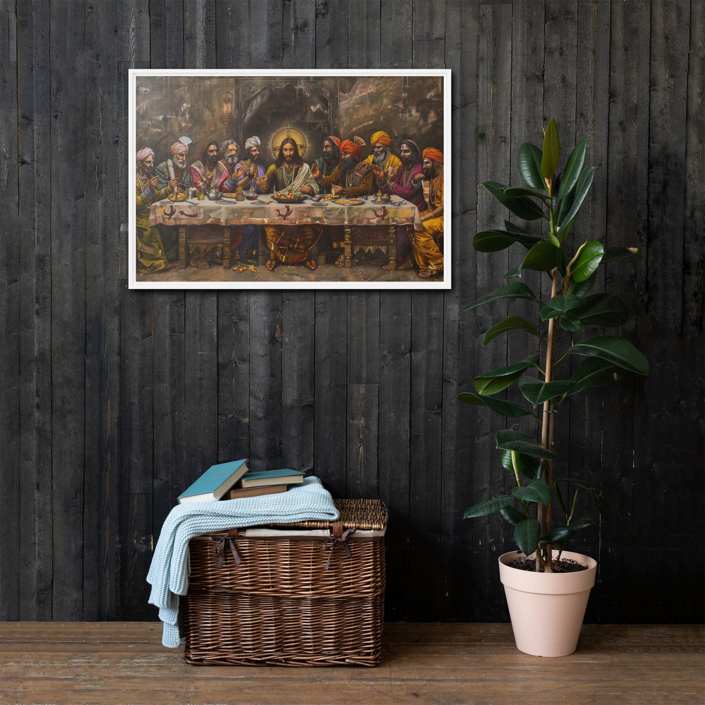 Indian Last Supper Framed canvas