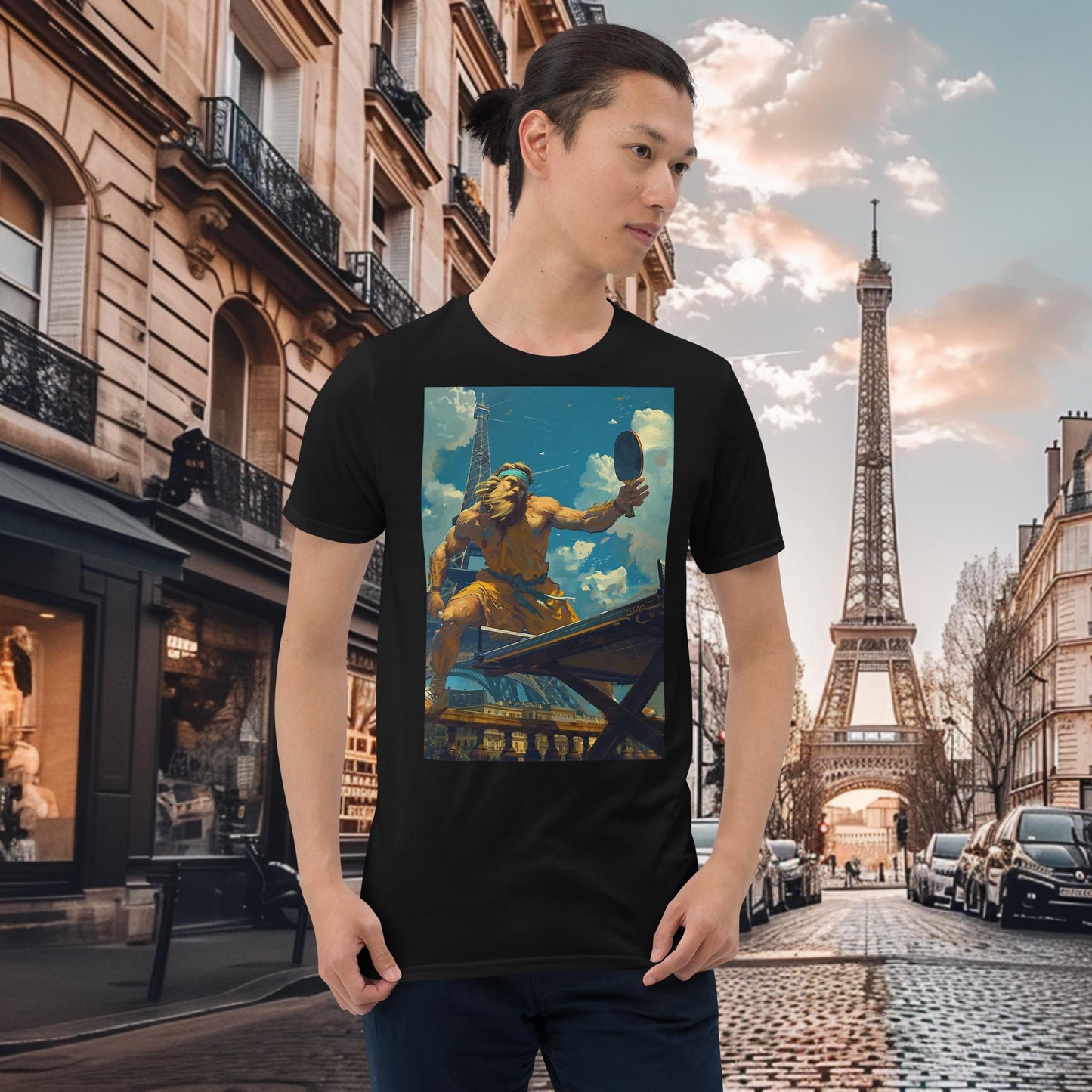 Tischtennis-Zeus-T-Shirt für die Olympischen Spiele in Paris