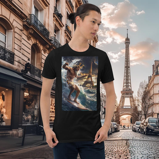 T-shirt Zeus surfant aux Jeux Olympiques de Paris