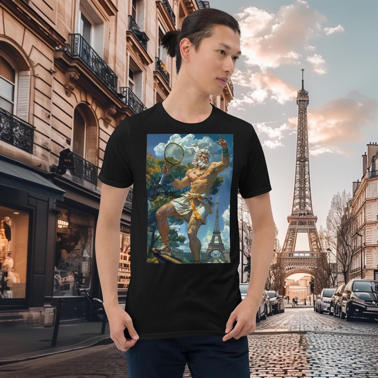 T-Shirt Zeus für Tennisspieler der Olympischen Spiele in Paris