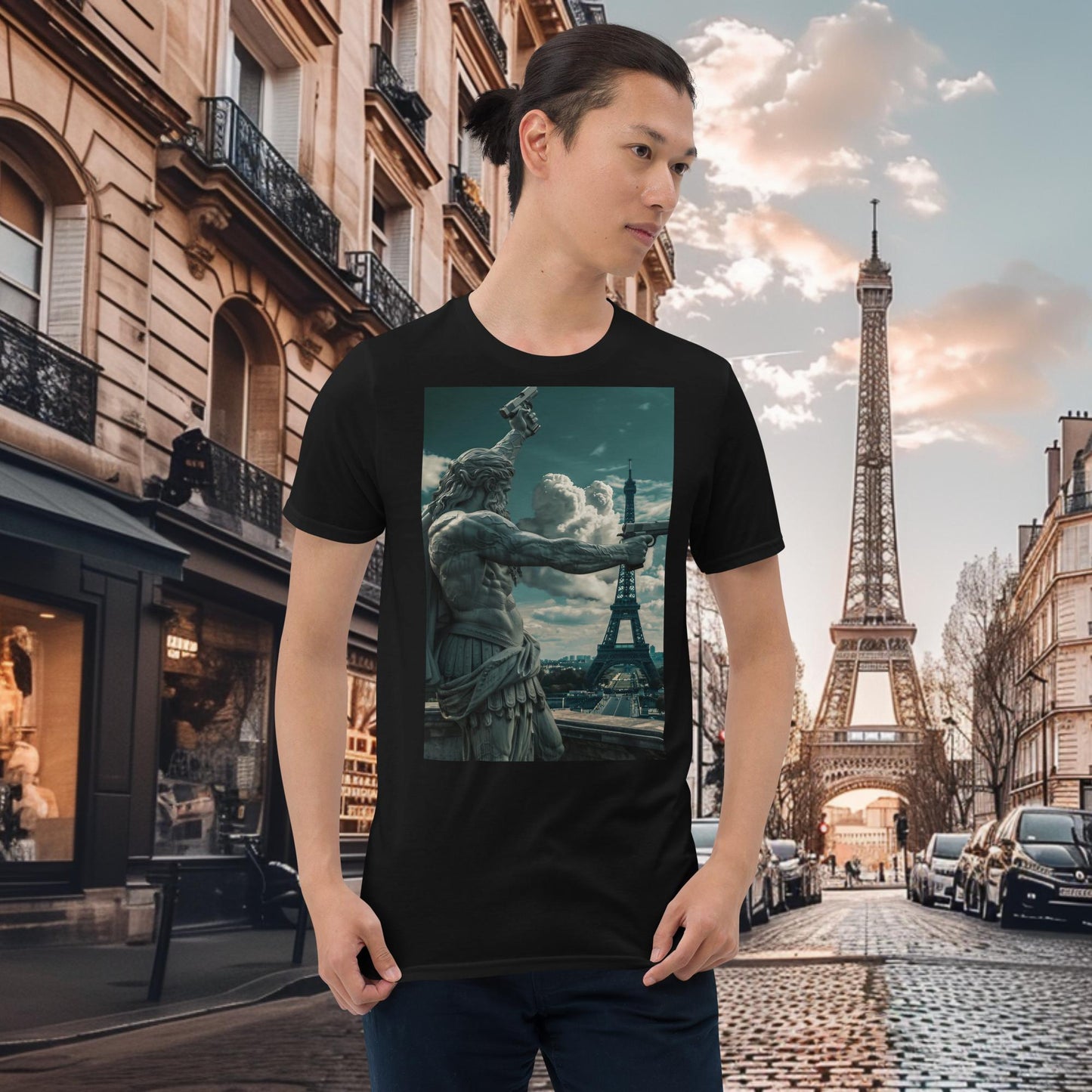 Olympische Spiele Paris Pistolenschießen Zeus T-Shirt