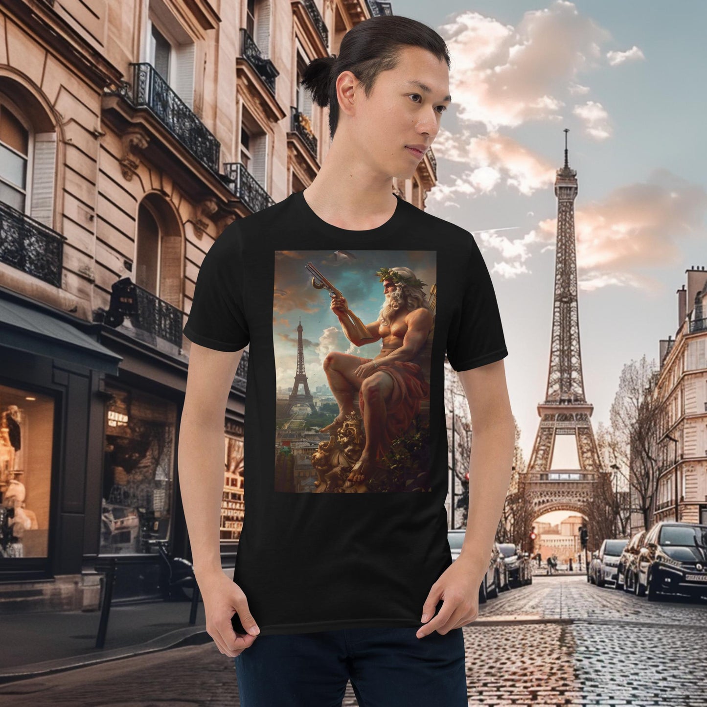 Paris Olympics Shotgun Shooting Zeus T-Shirt