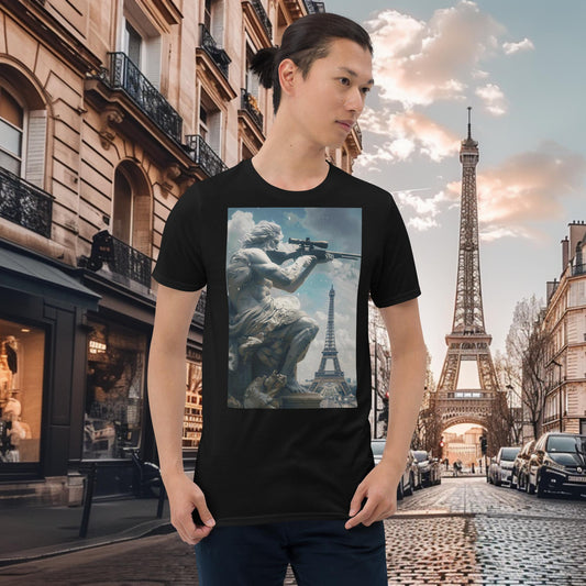 T-shirt Zeus de tir à la carabine aux Jeux Olympiques de Paris