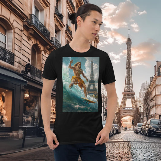 T-shirt Zeus surfant aux Jeux Olympiques de Paris