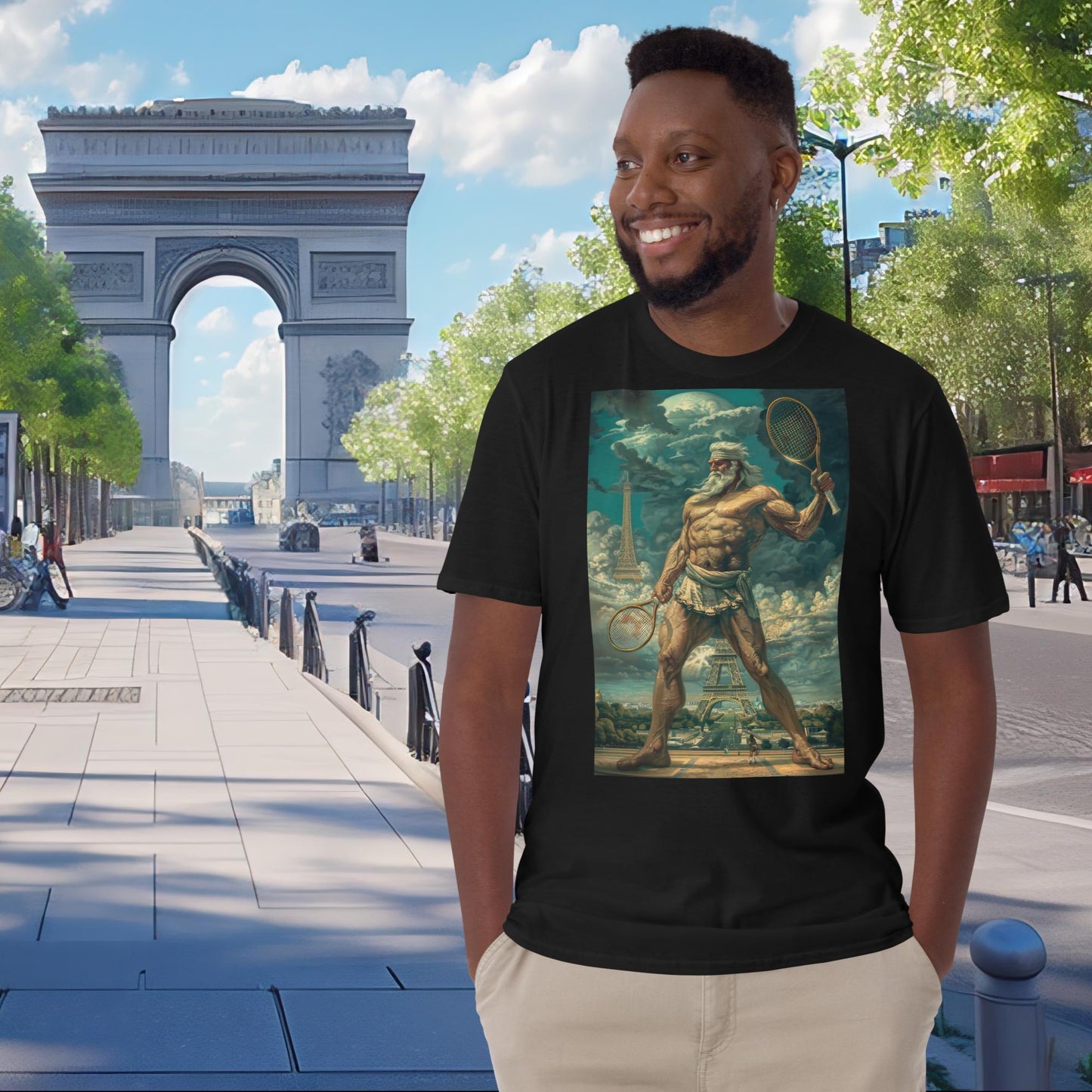 T-Shirt Zeus für Tennisspieler der Olympischen Spiele in Paris