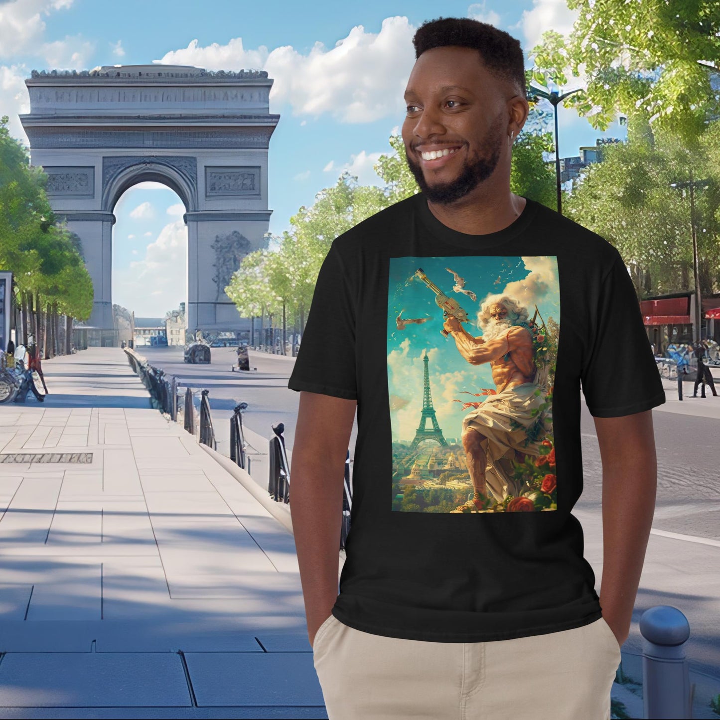 T-shirt Zeus de tir au pistolet des Jeux Olympiques de Paris