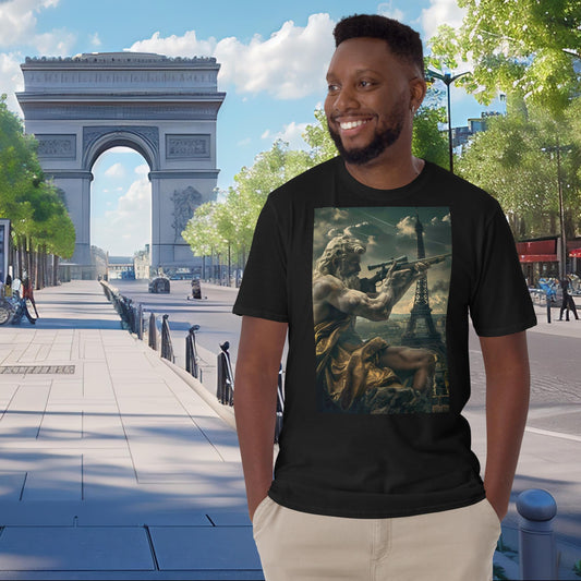 T-shirt Zeus de tir à la carabine aux Jeux Olympiques de Paris