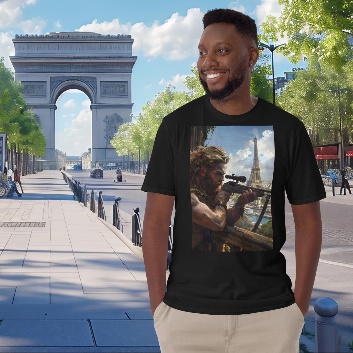 T-shirt Zeus de tir à la carabine aux Jeux Olympiques de Paris