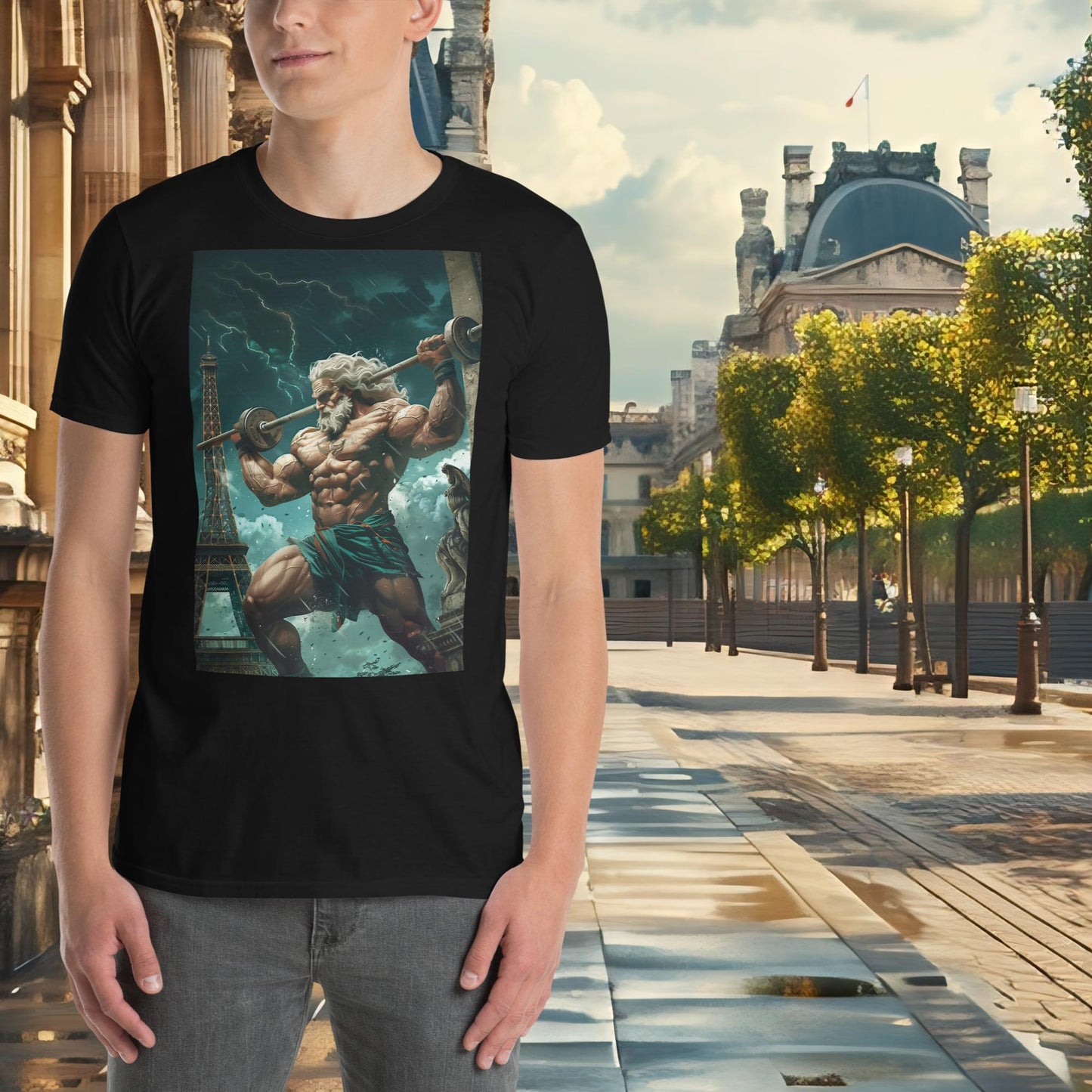 Zeus, Gewichtheben, Olympia, Paris, T-Shirt