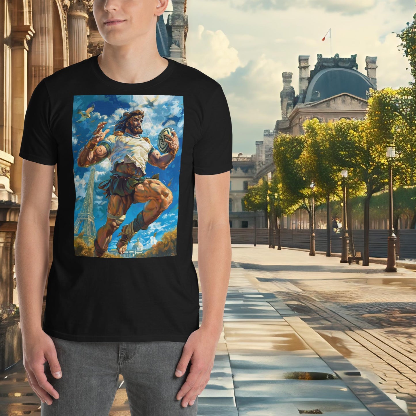 T-Shirt Zeus Jeux Olympiques de Paris Rugby Sevens