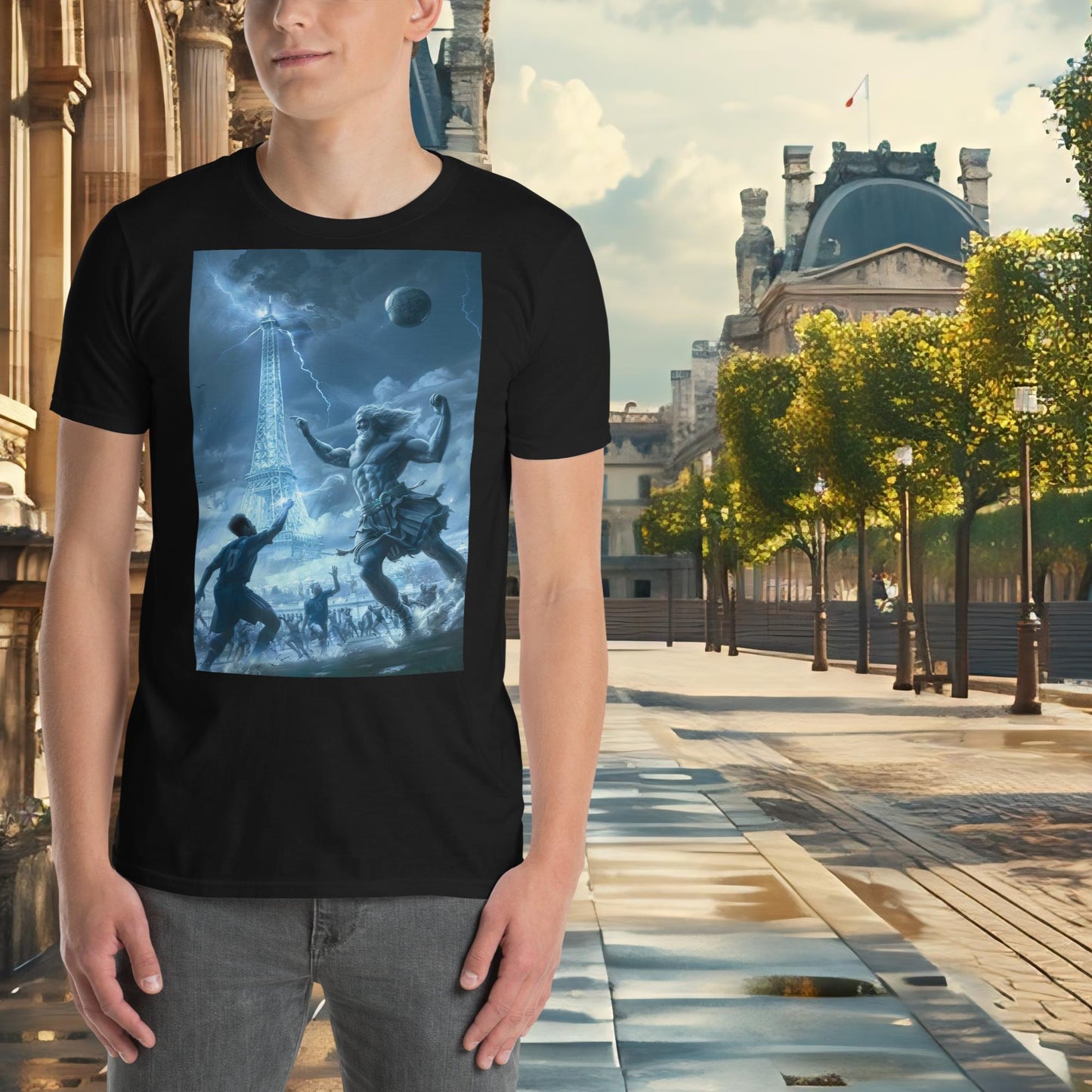 T-Shirt Zeus für Olympia-Fußball in Paris