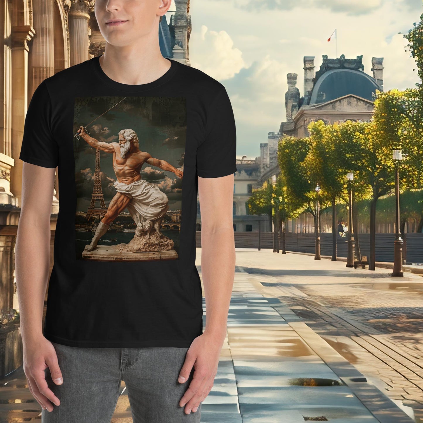 Zeus, Fechten, Olympia, Paris, T-Shirt