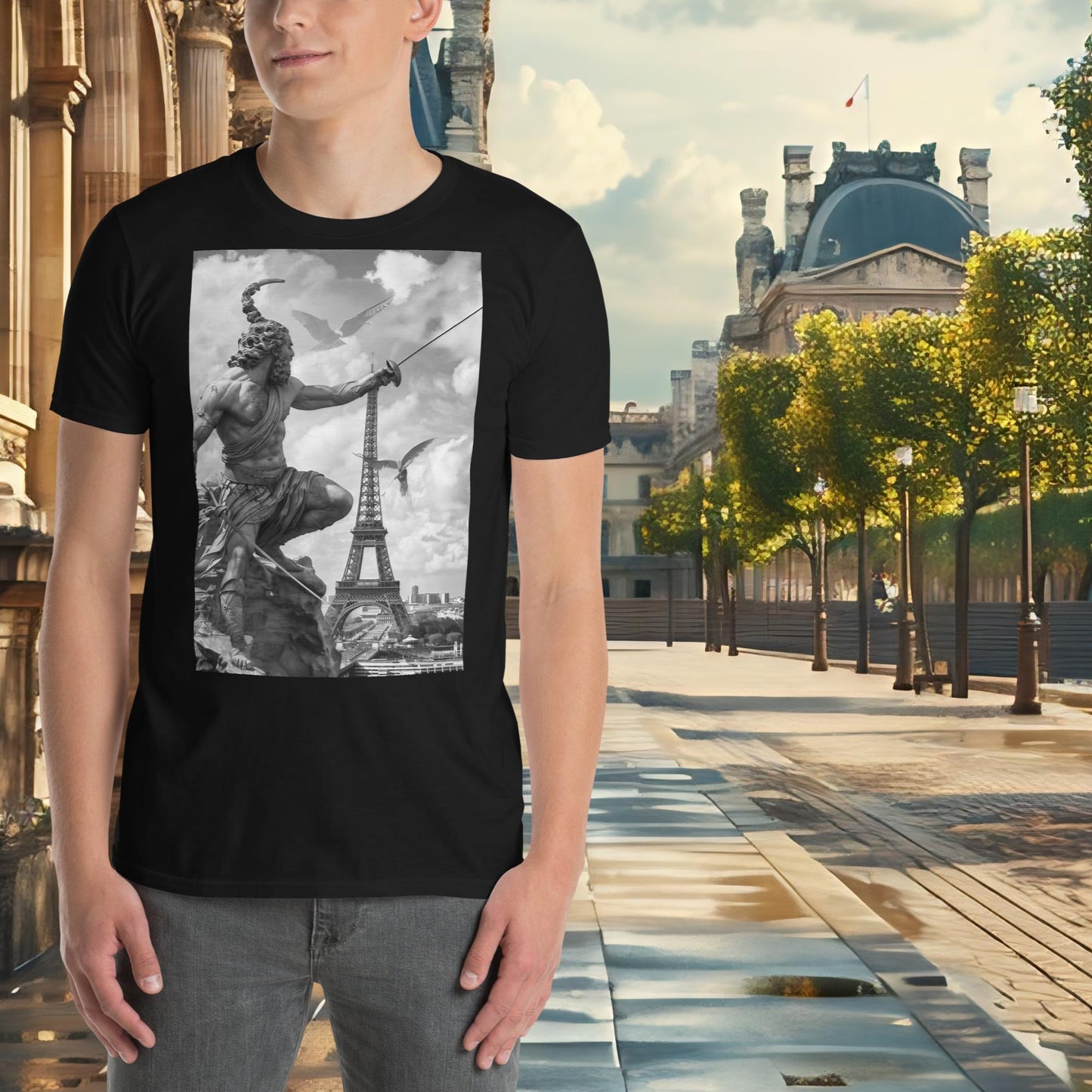 Zeus, Fechten, Olympia, Paris, T-Shirt