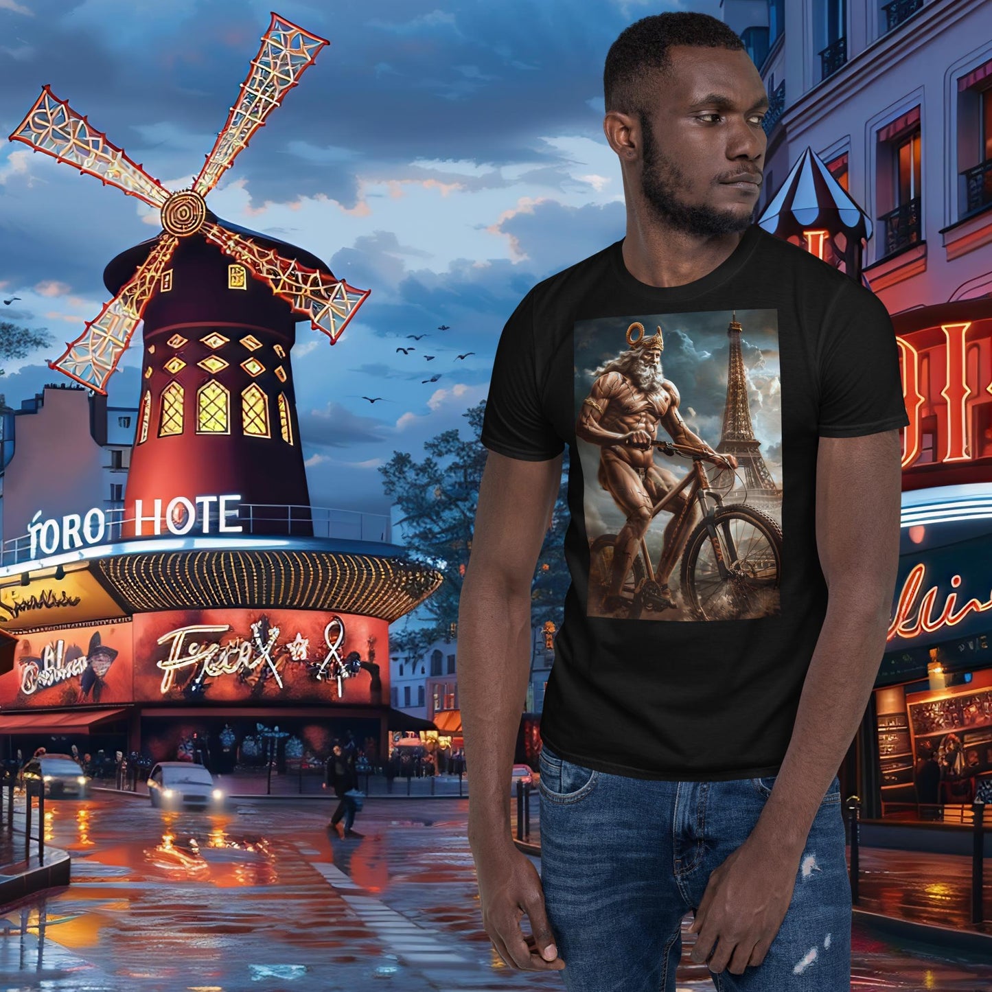 Paris Olympics Mountain Cycling Zeus T-Shirt