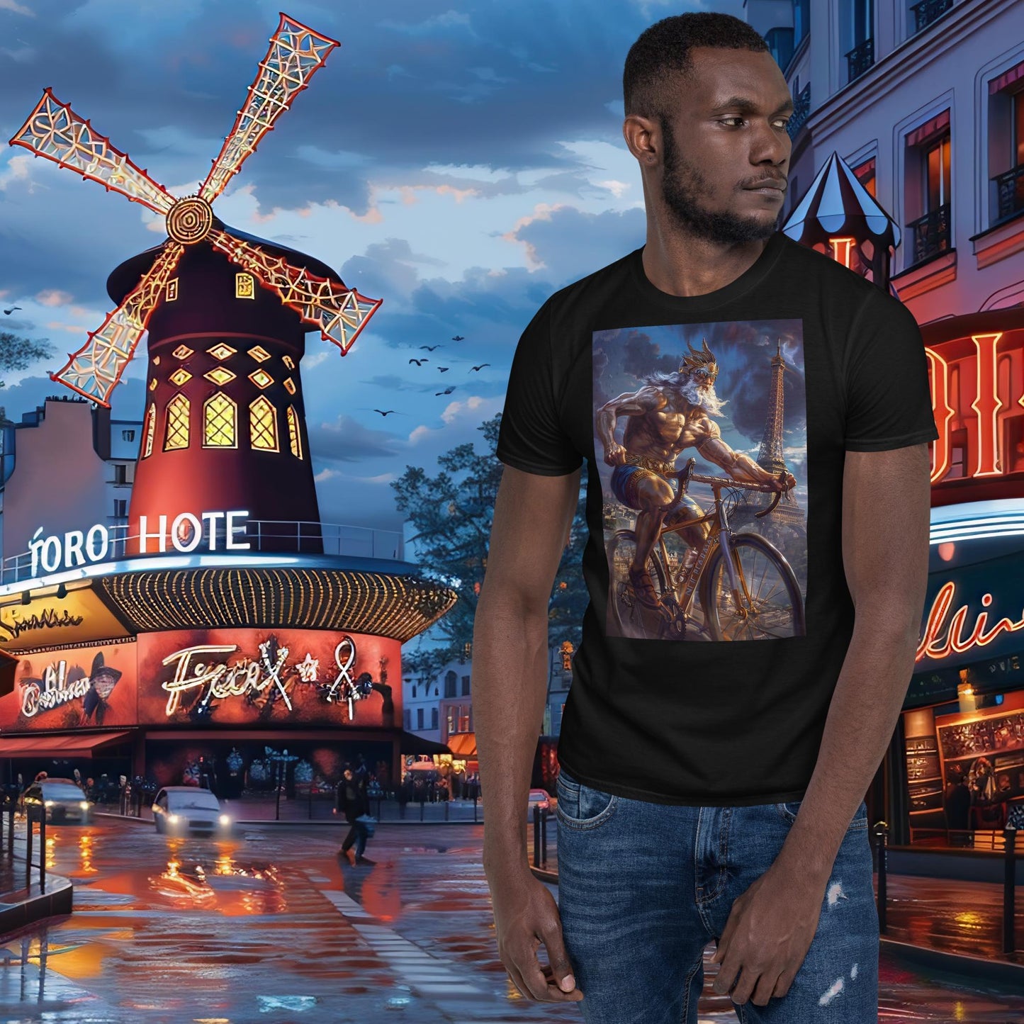 T-shirt Zeus de cyclisme sur route des JO de Paris