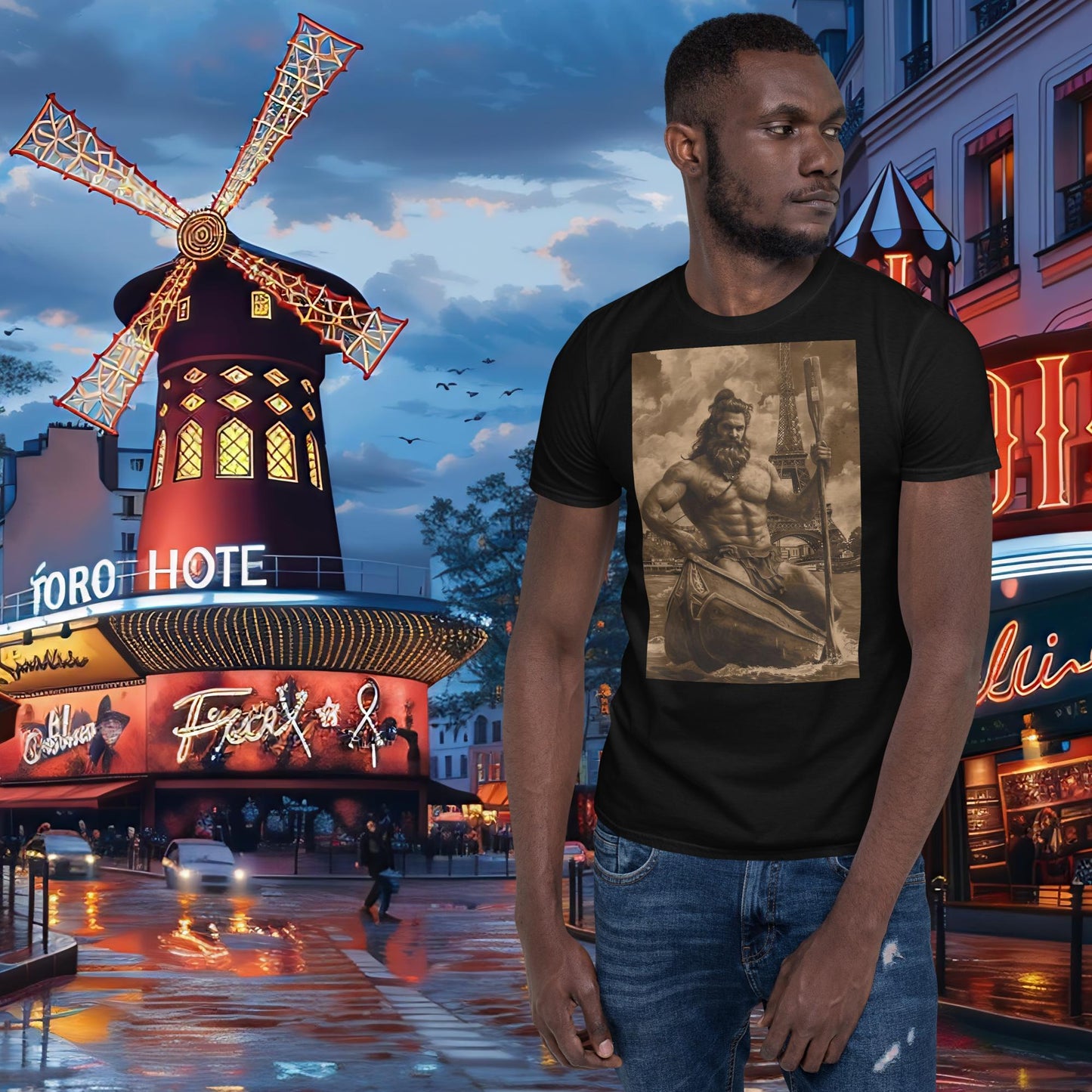 Paris Olympics Canoe Zeus T-Shirt