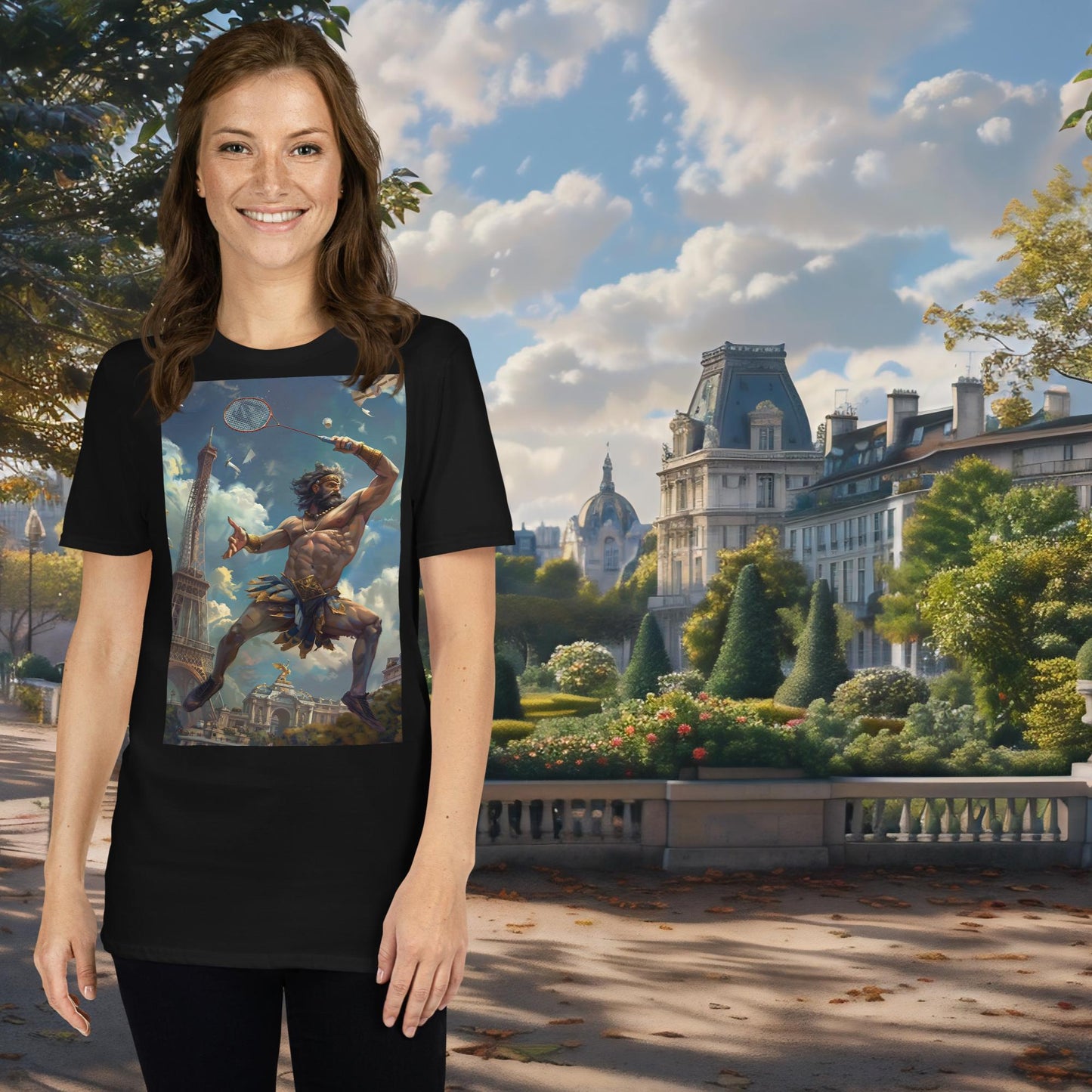 T-shirt Zeus de badminton des JO de Paris