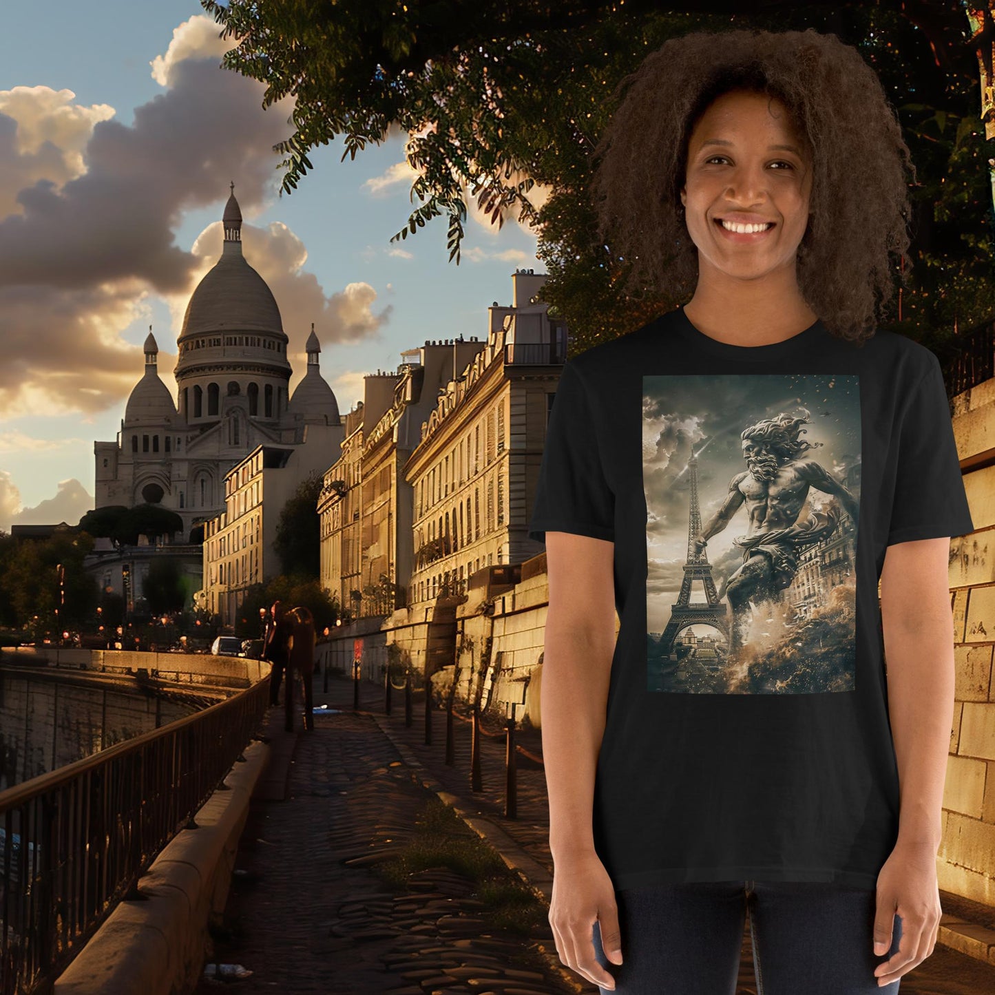 T-shirt Zeus en cours d'exécution des Jeux Olympiques de Paris