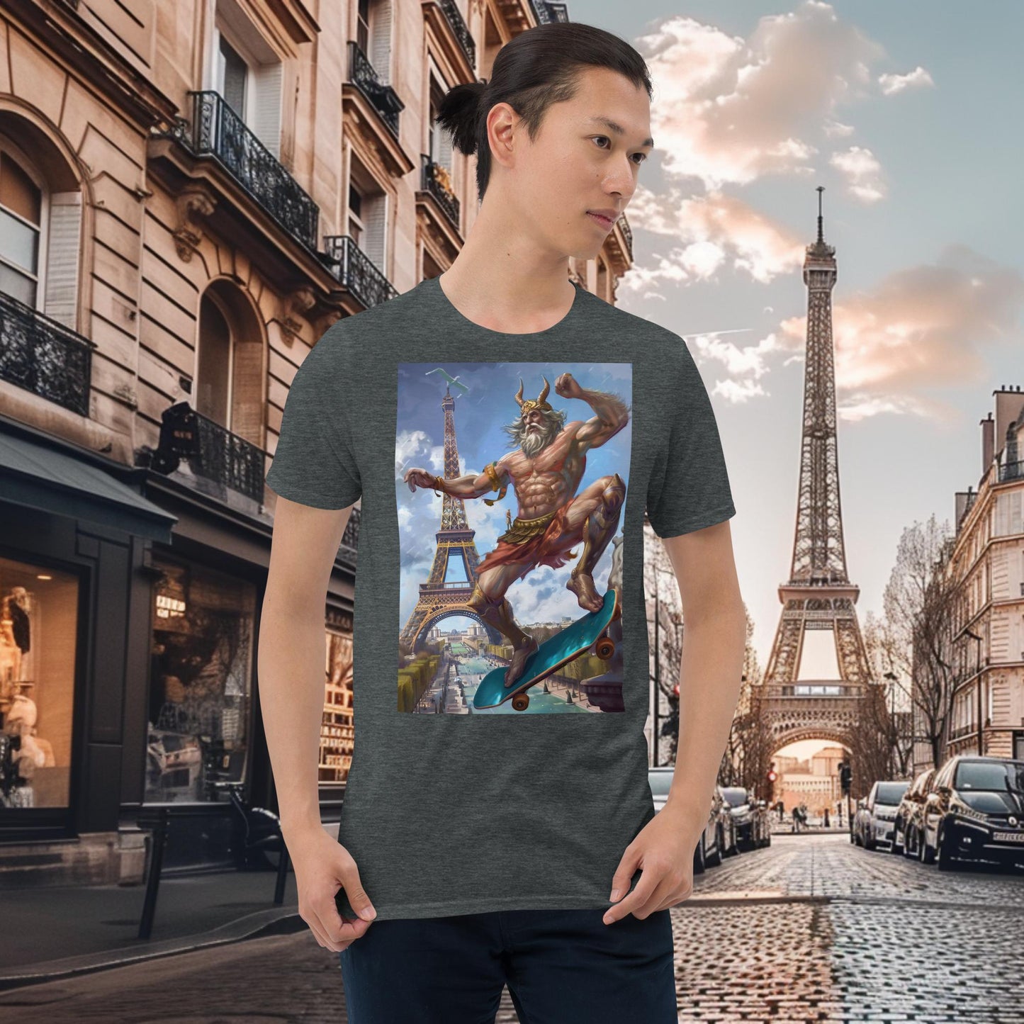 Paris Olympics Skateboarding Zeus T-Shirt