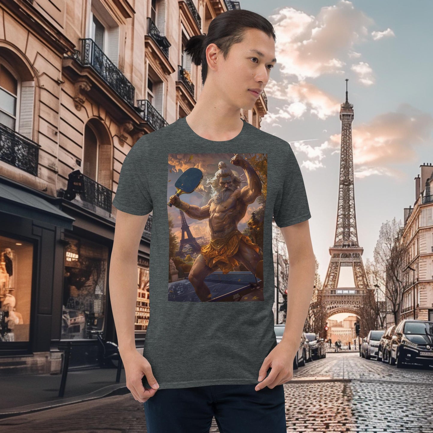 Tischtennis-Zeus-T-Shirt für die Olympischen Spiele in Paris