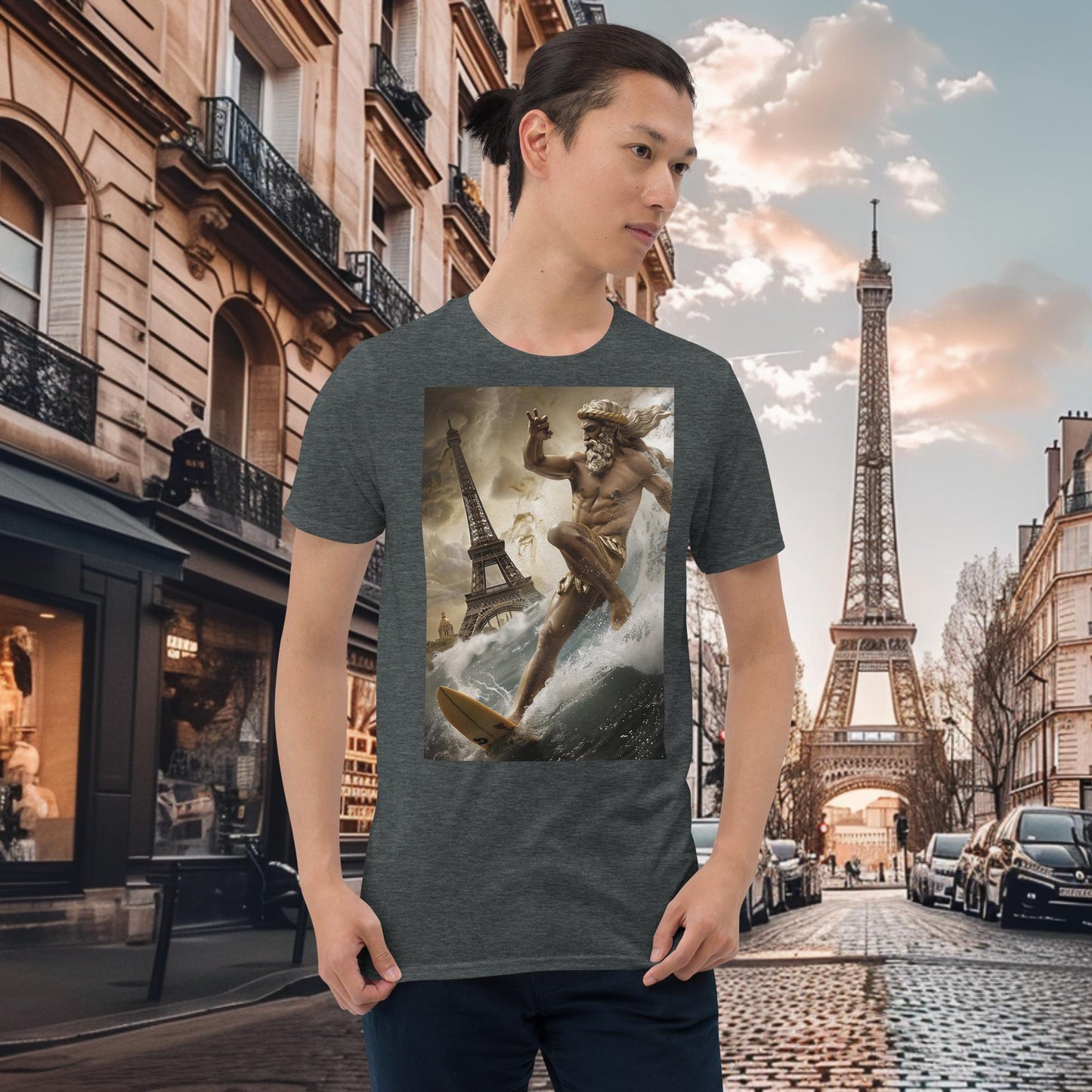 T-shirt Zeus surfant aux Jeux Olympiques de Paris