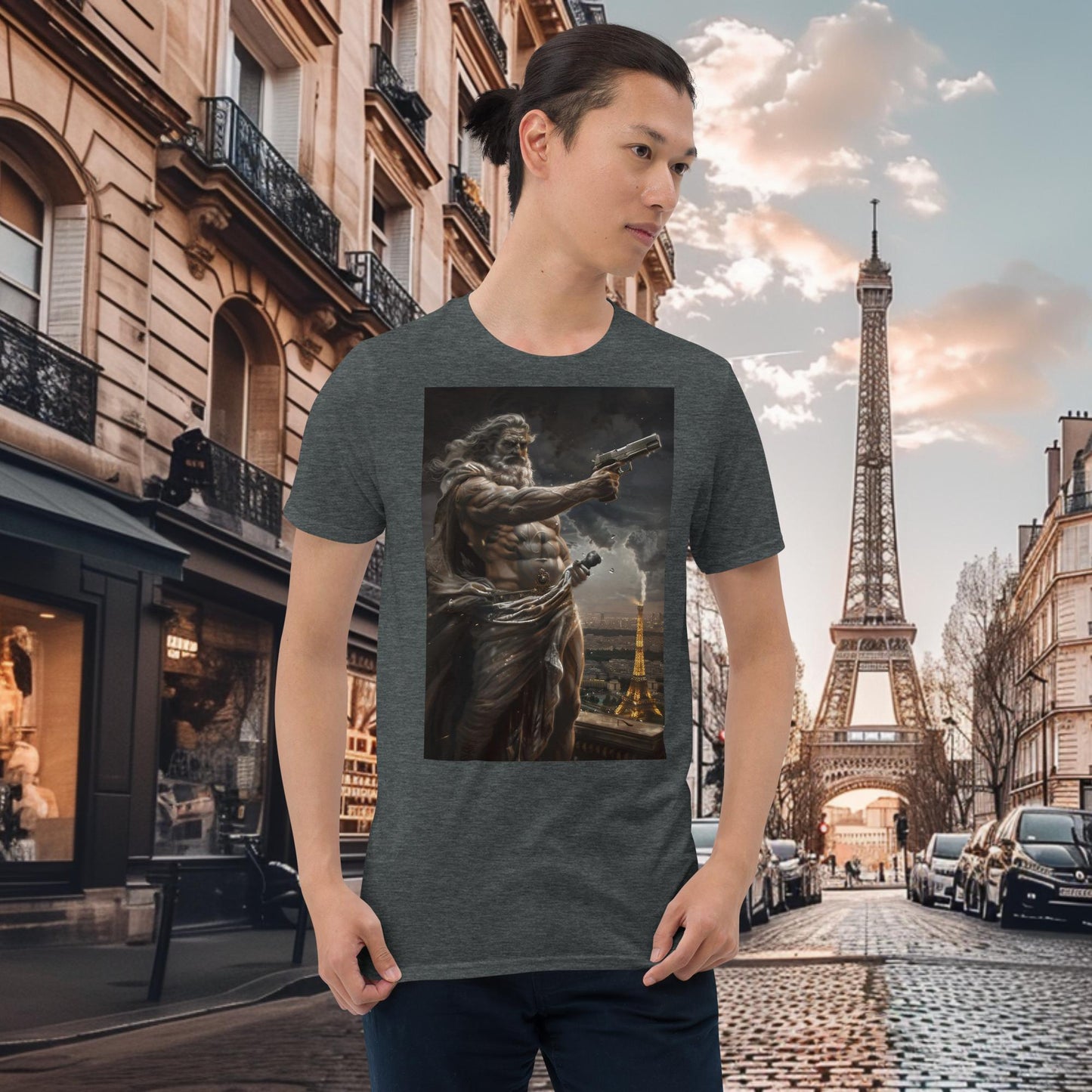 Olympische Spiele Paris Pistolenschießen Zeus T-Shirt