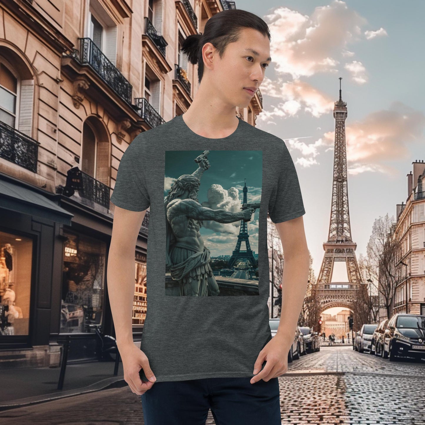 Olympische Spiele Paris Pistolenschießen Zeus T-Shirt