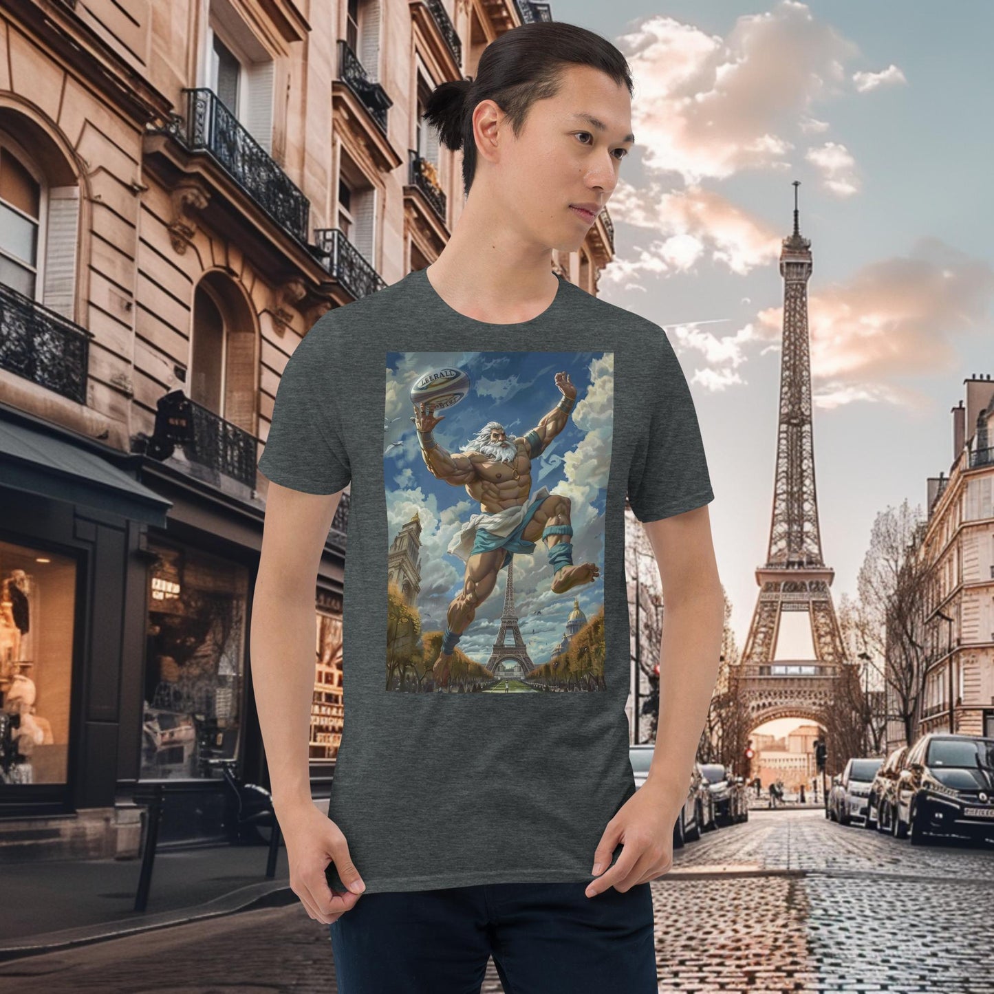 T-Shirt Zeus Jeux Olympiques de Paris Rugby Sevens