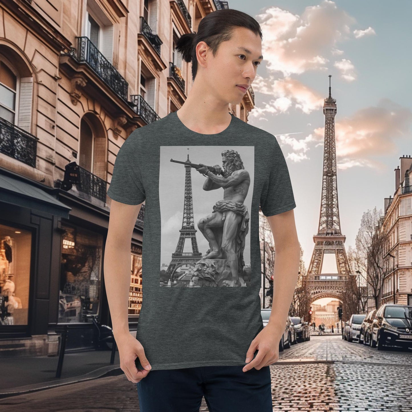 Olympische Spiele Paris Schrotflintenschießen Zeus T-Shirt