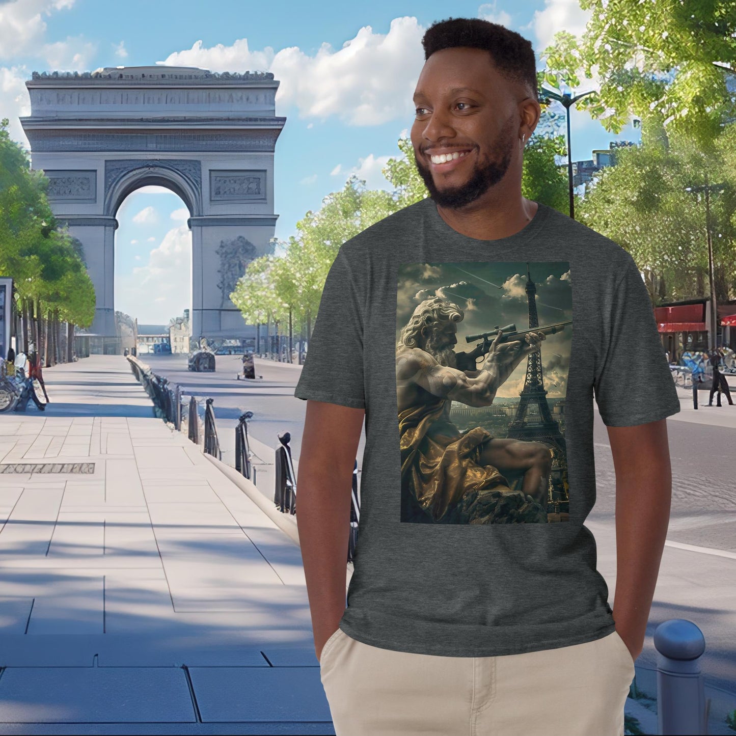 T-shirt Zeus de tir à la carabine aux Jeux Olympiques de Paris