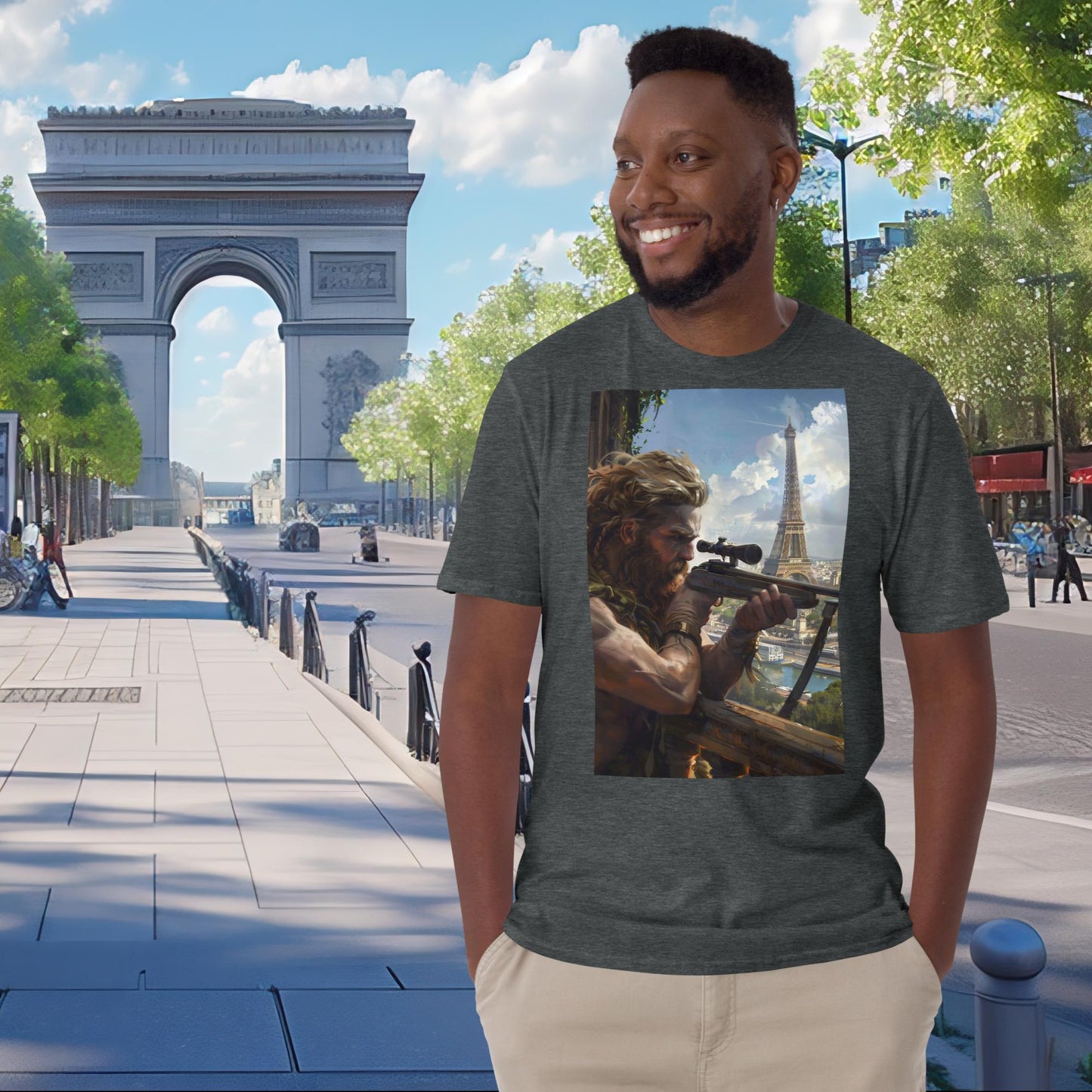 T-shirt Zeus de tir à la carabine aux Jeux Olympiques de Paris