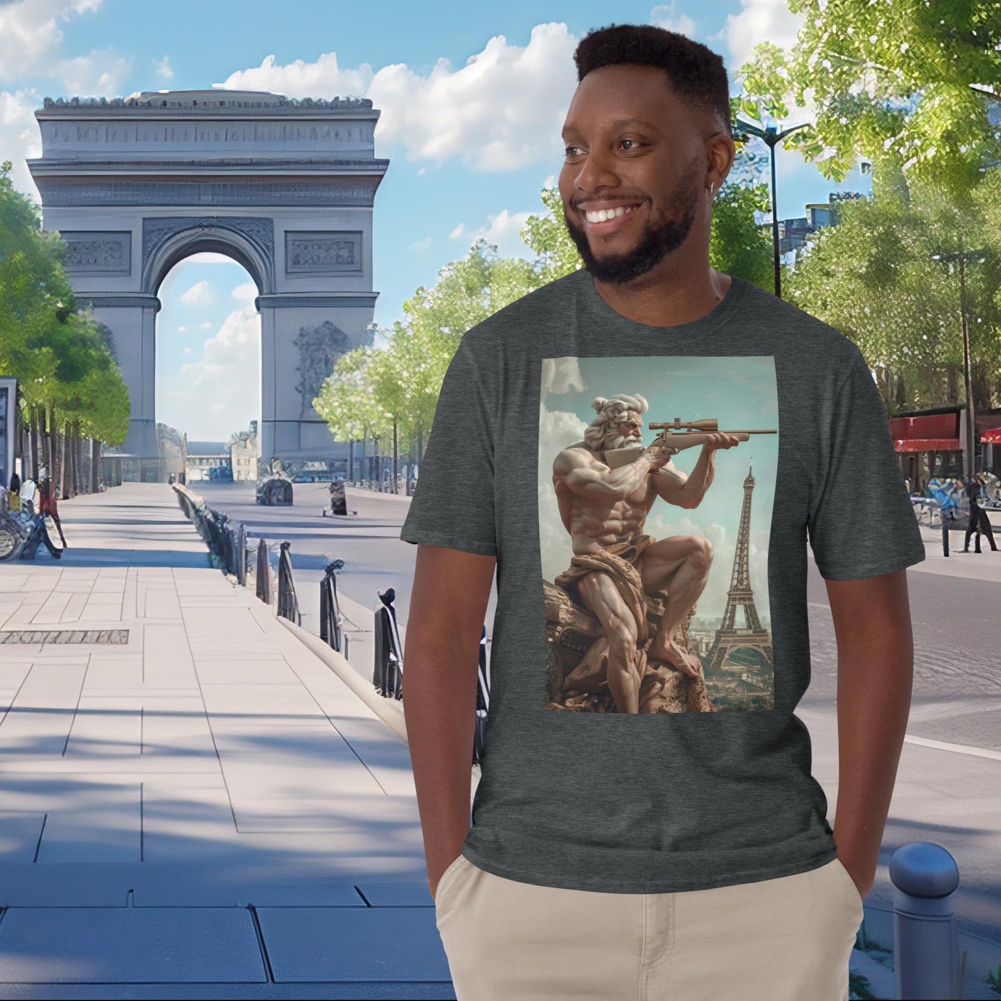 Zeus - Gewehrschießen - Olympische Spiele Paris T-Shirt