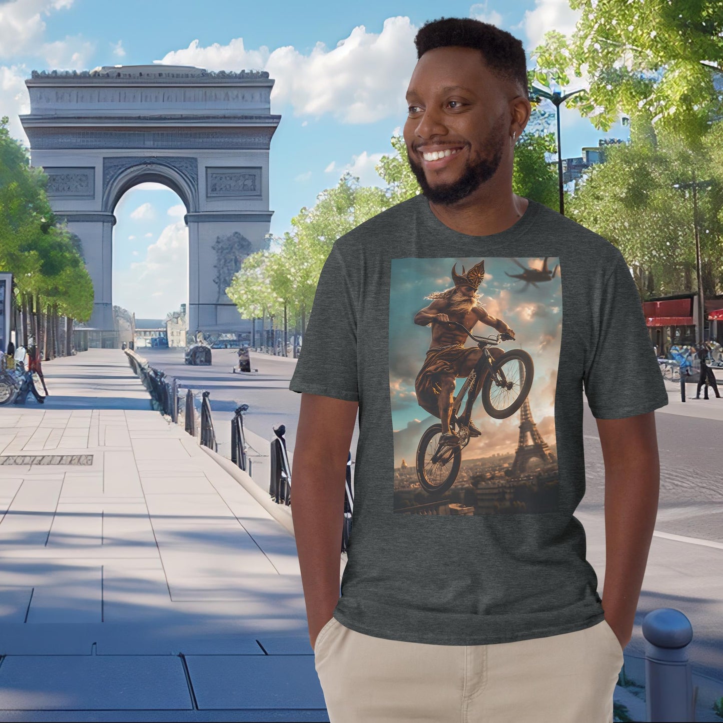 Olympische Spiele Paris Radfahren BMX Zeus T-Shirt