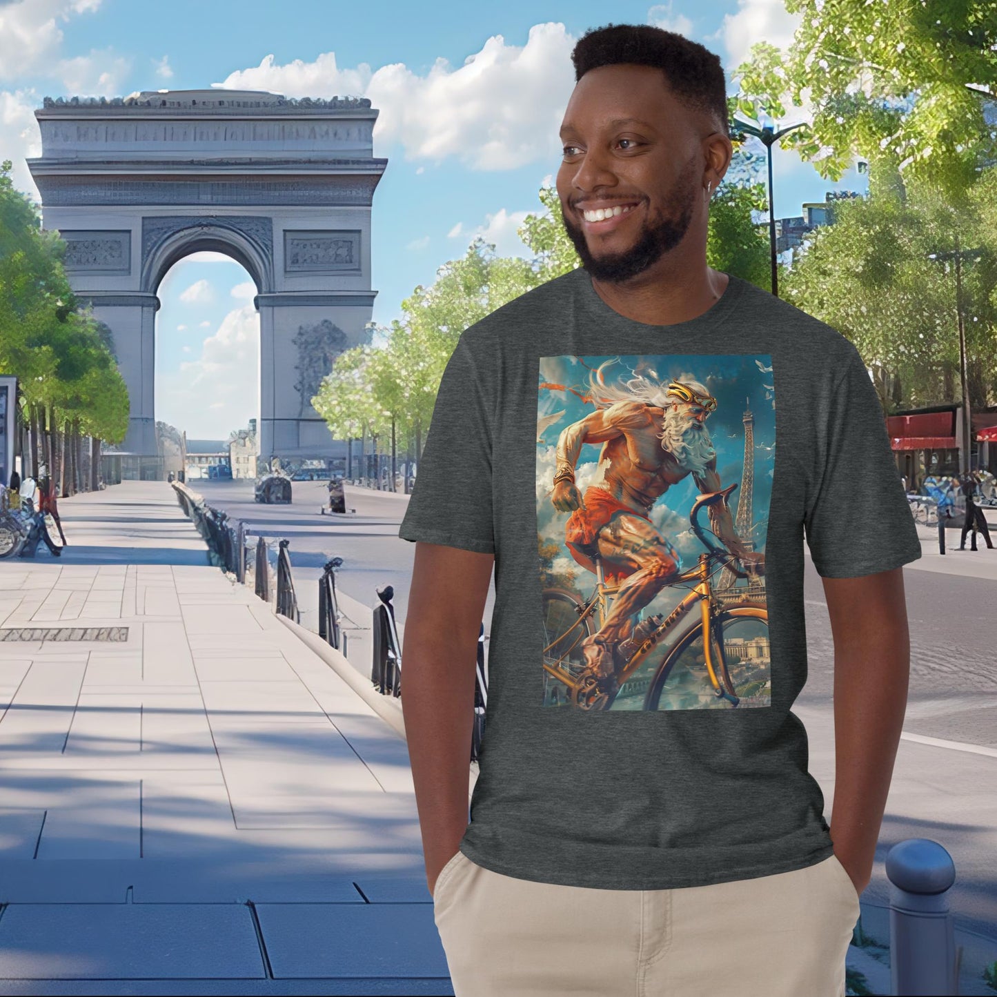 T-shirt Zeus de cyclisme sur route des JO de Paris