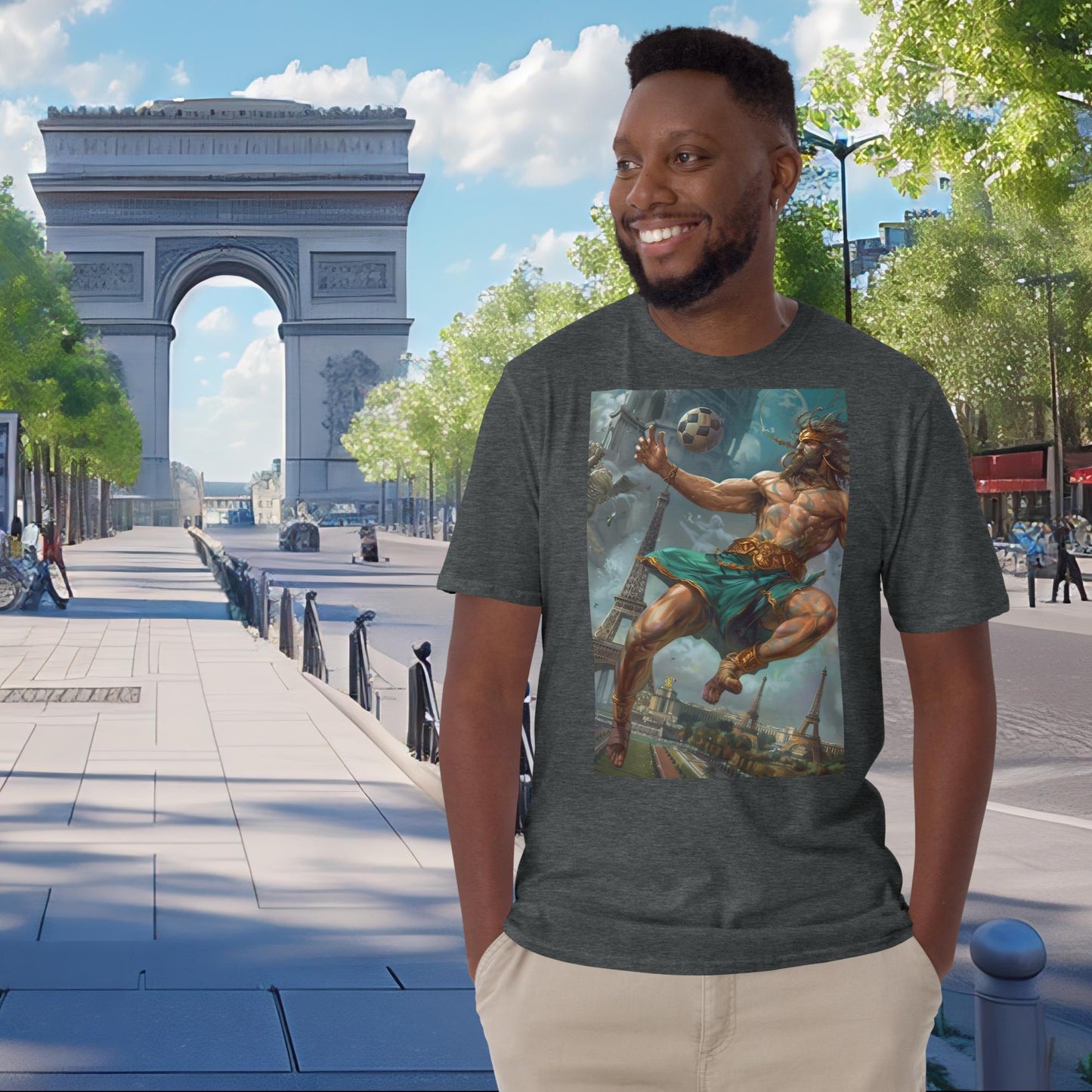 T-Shirt Zeus für Olympia-Fußball in Paris