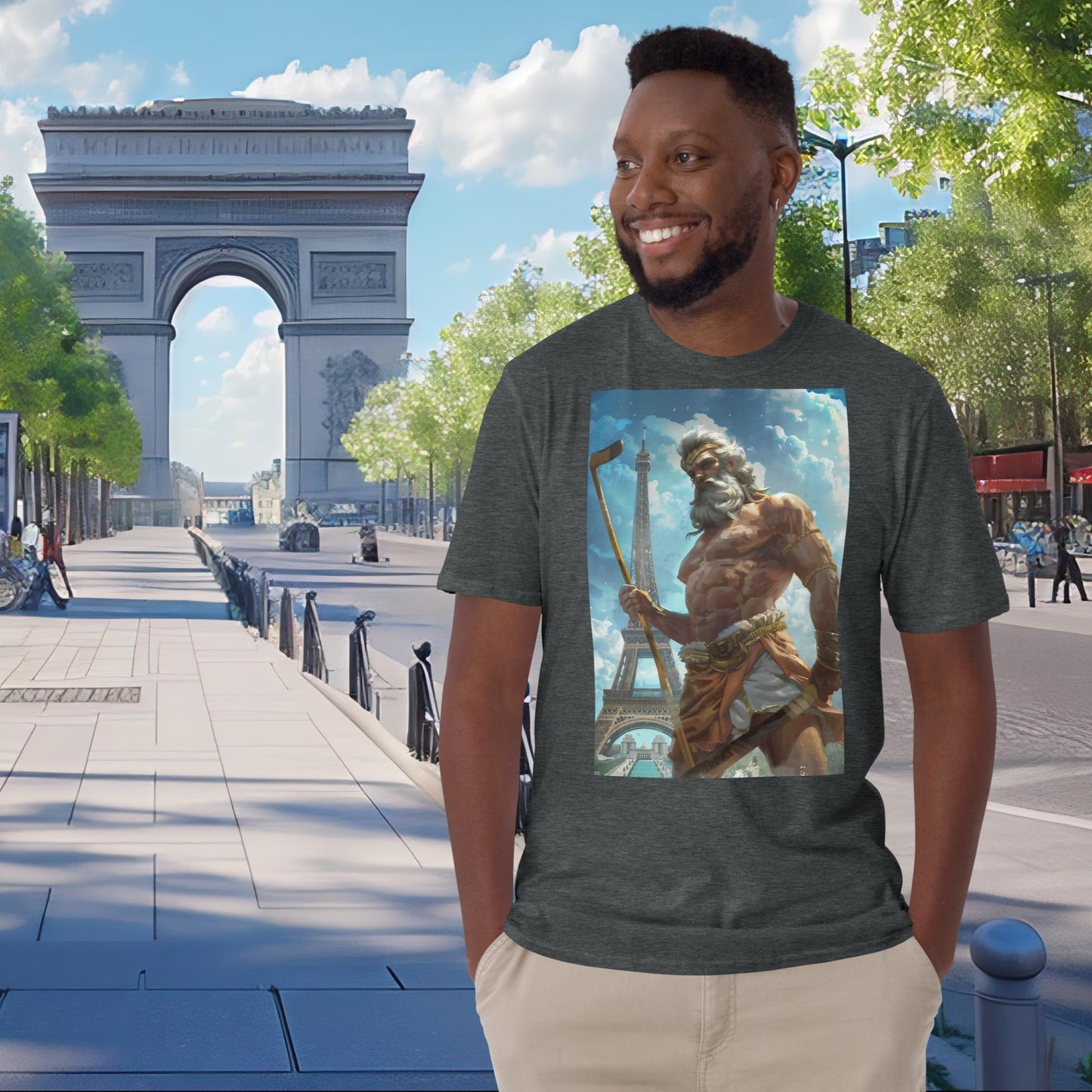 Eishockey-T-Shirt Zeus für die Olympischen Spiele in Paris