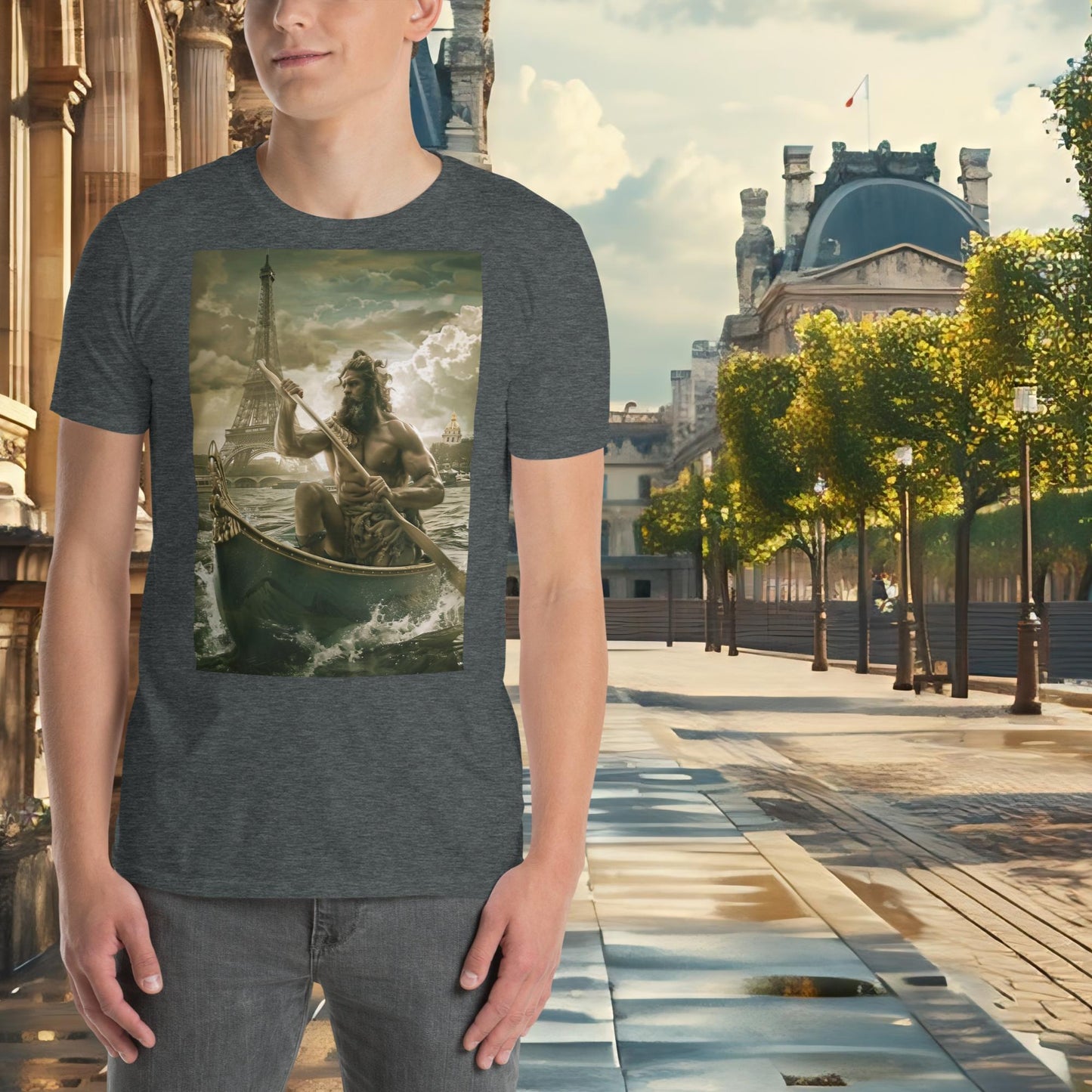 Paris Olympics Canoe Zeus T-Shirt