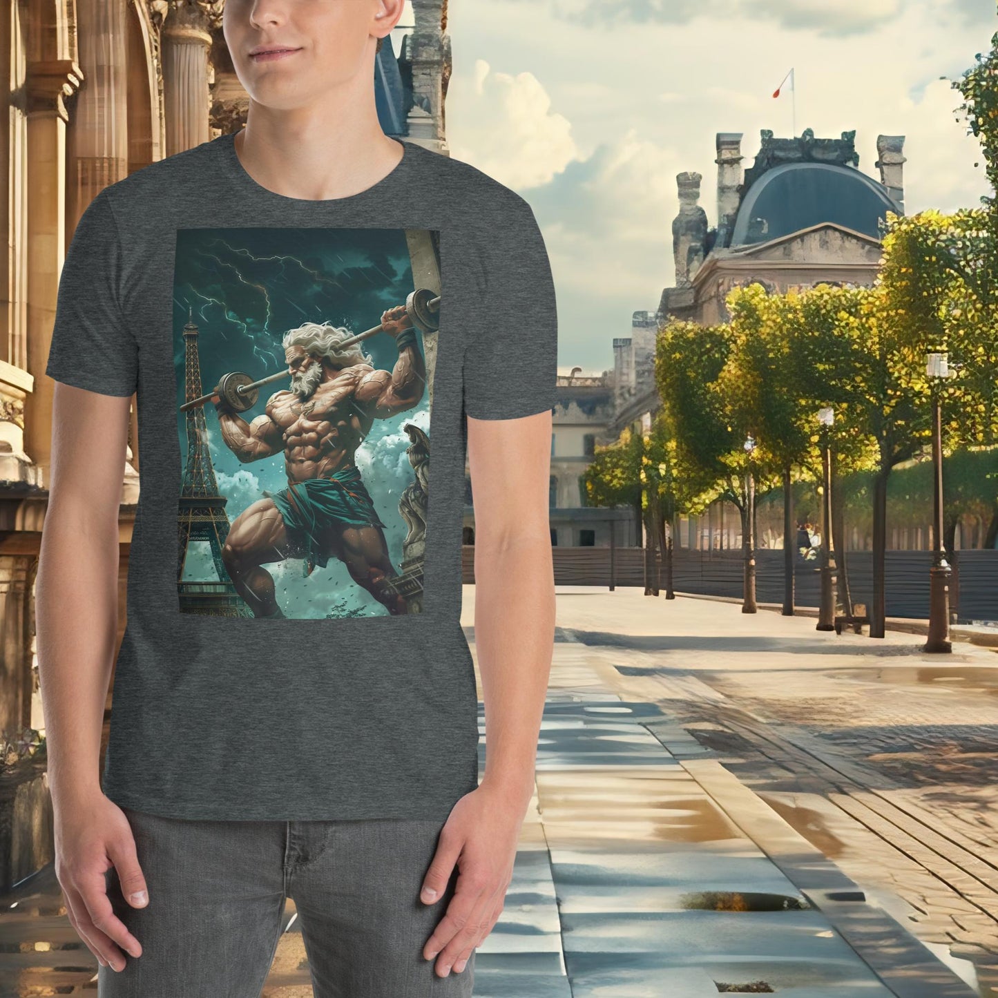 T-shirt Zeus d'haltérophilie des Jeux Olympiques de Paris