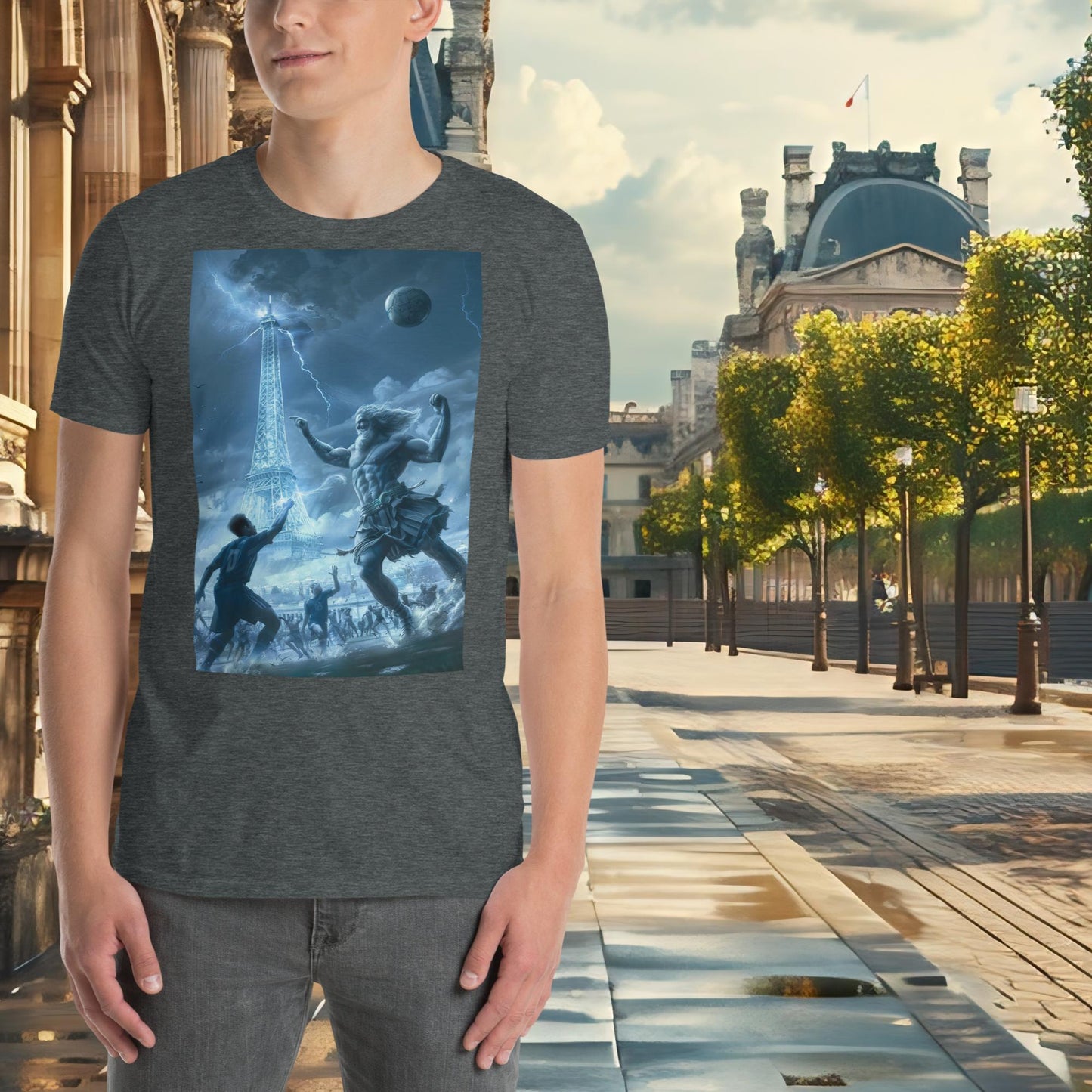 T-Shirt Zeus für Olympia-Fußball in Paris